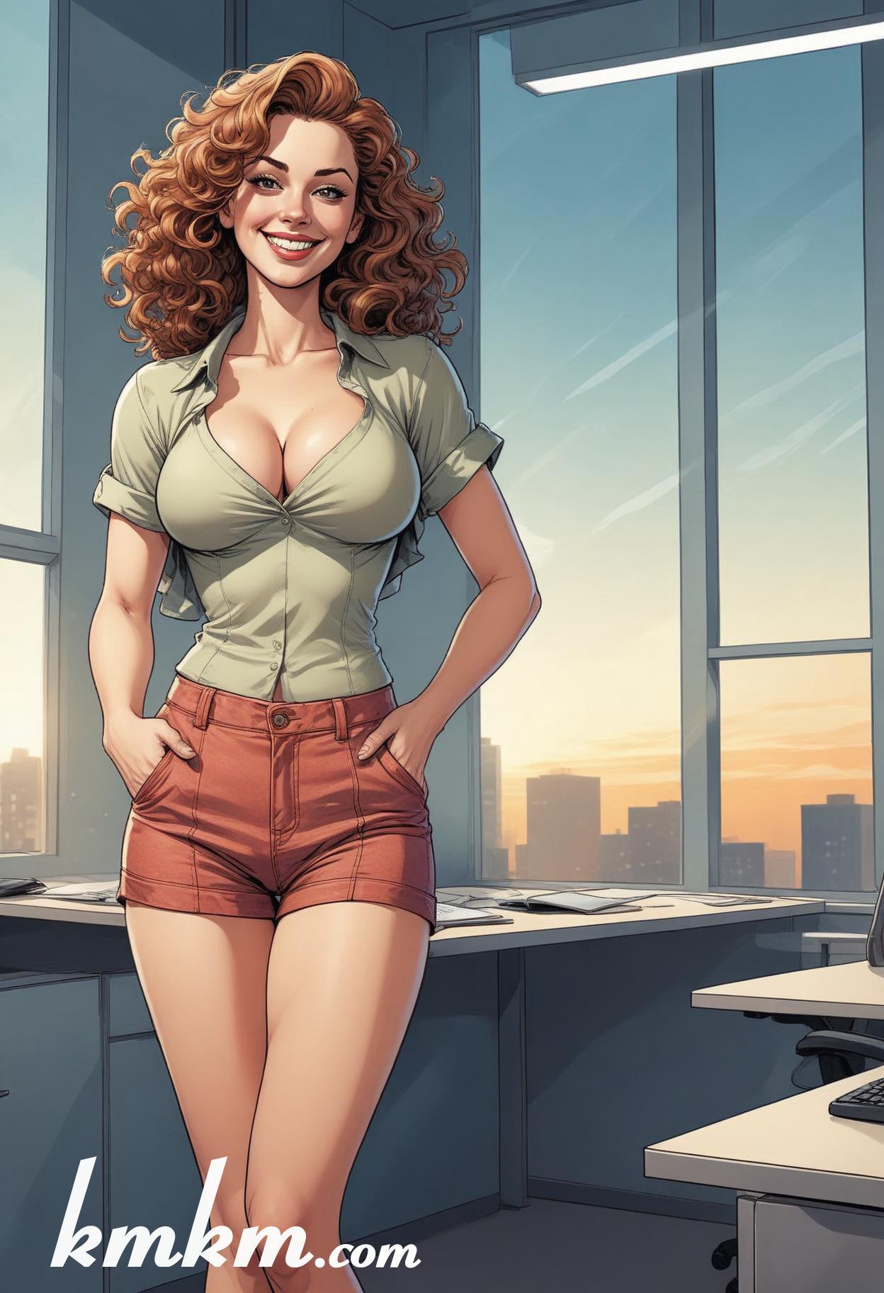 Businesswoman lifestyle cartoon drawing 13