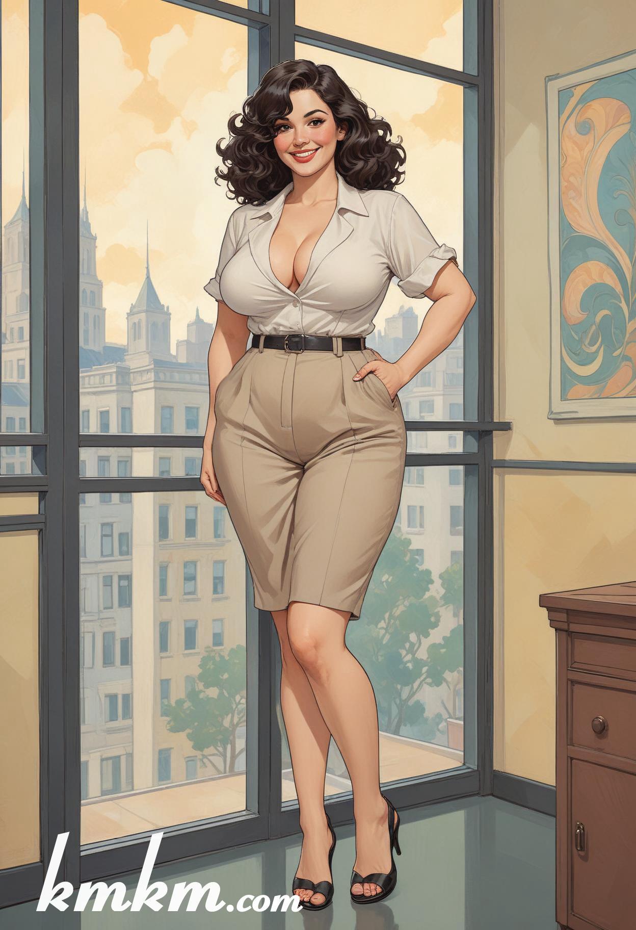 Businesswoman lifestyle cartoon drawing 18