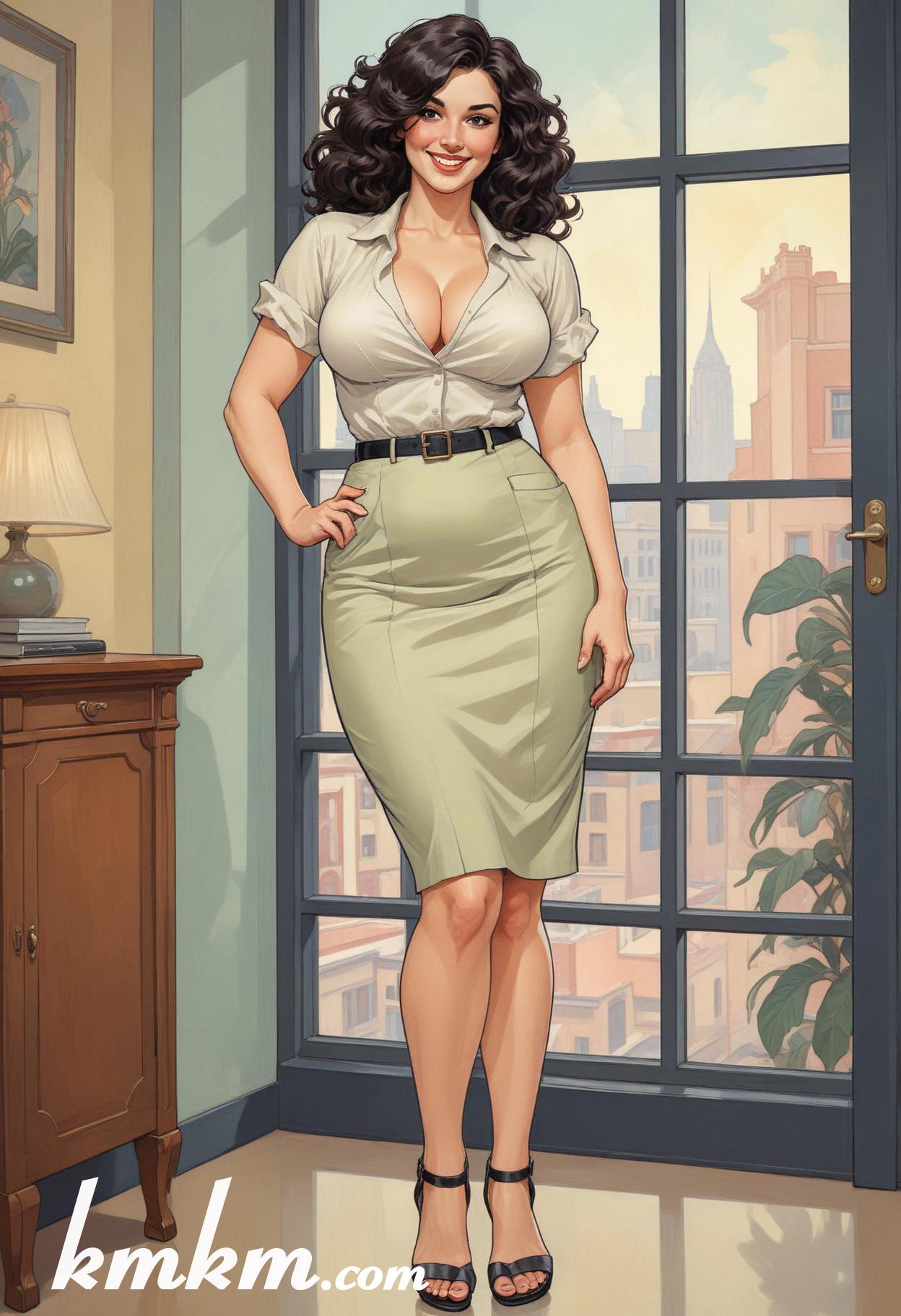 Businesswoman lifestyle cartoon drawing 19