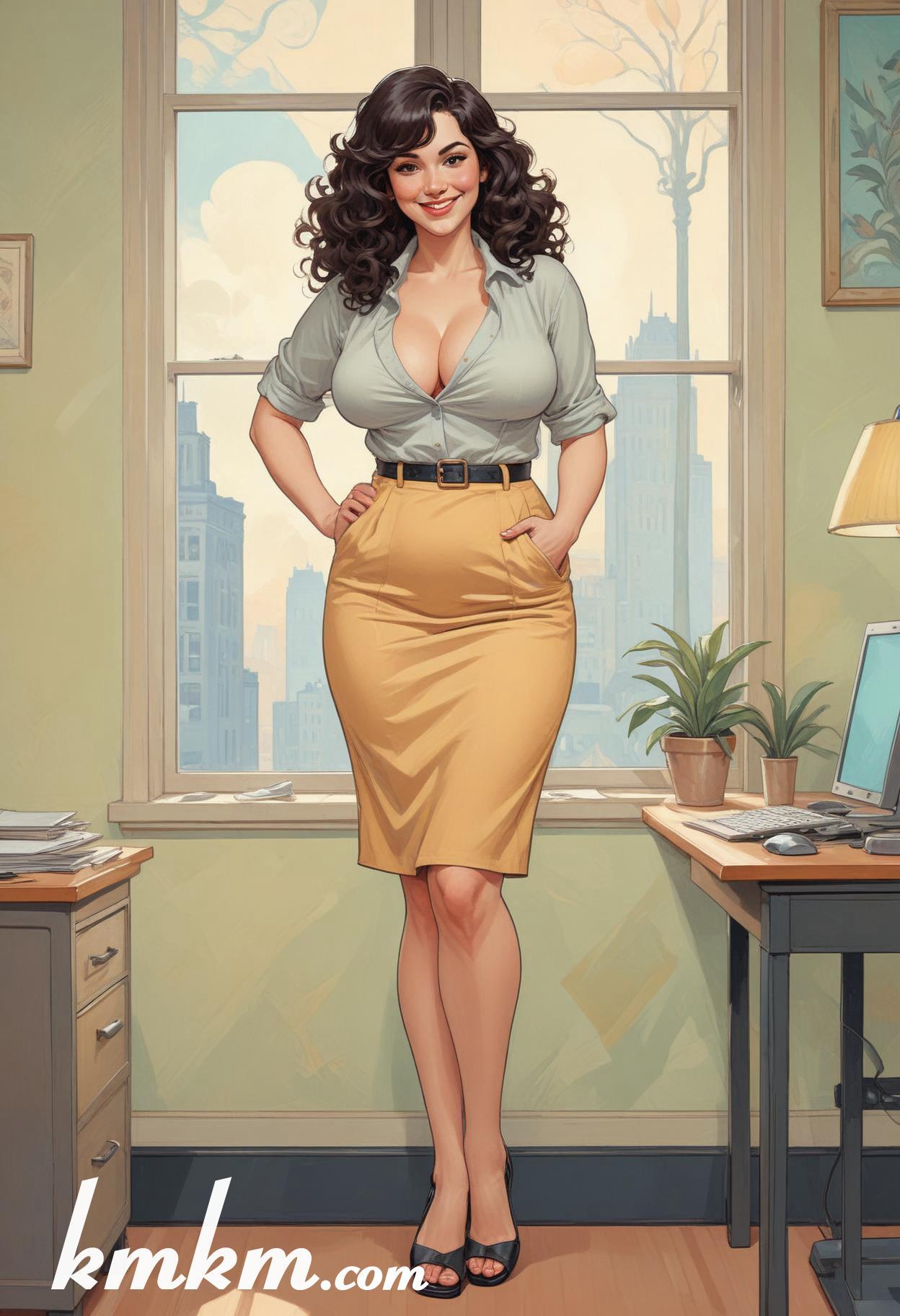 Businesswoman lifestyle cartoon drawing 20