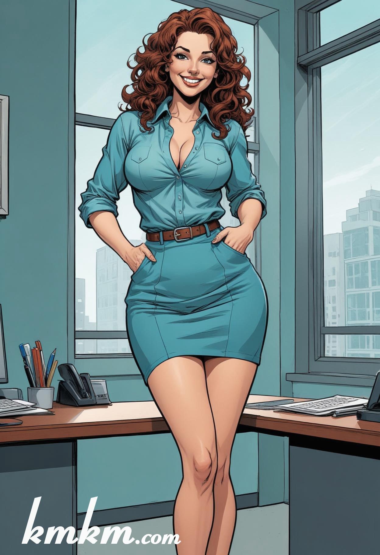 Businesswoman outfit aesthetic cartoon drawing 11