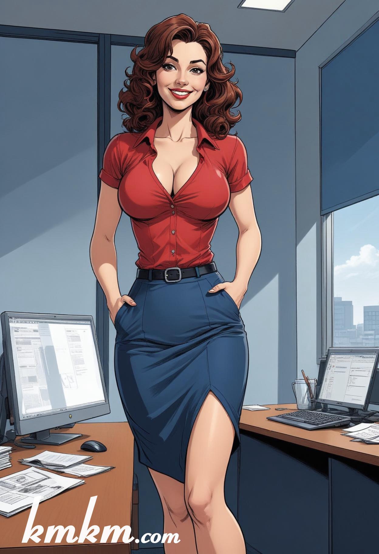 Businesswoman outfit aesthetic cartoon drawing 12