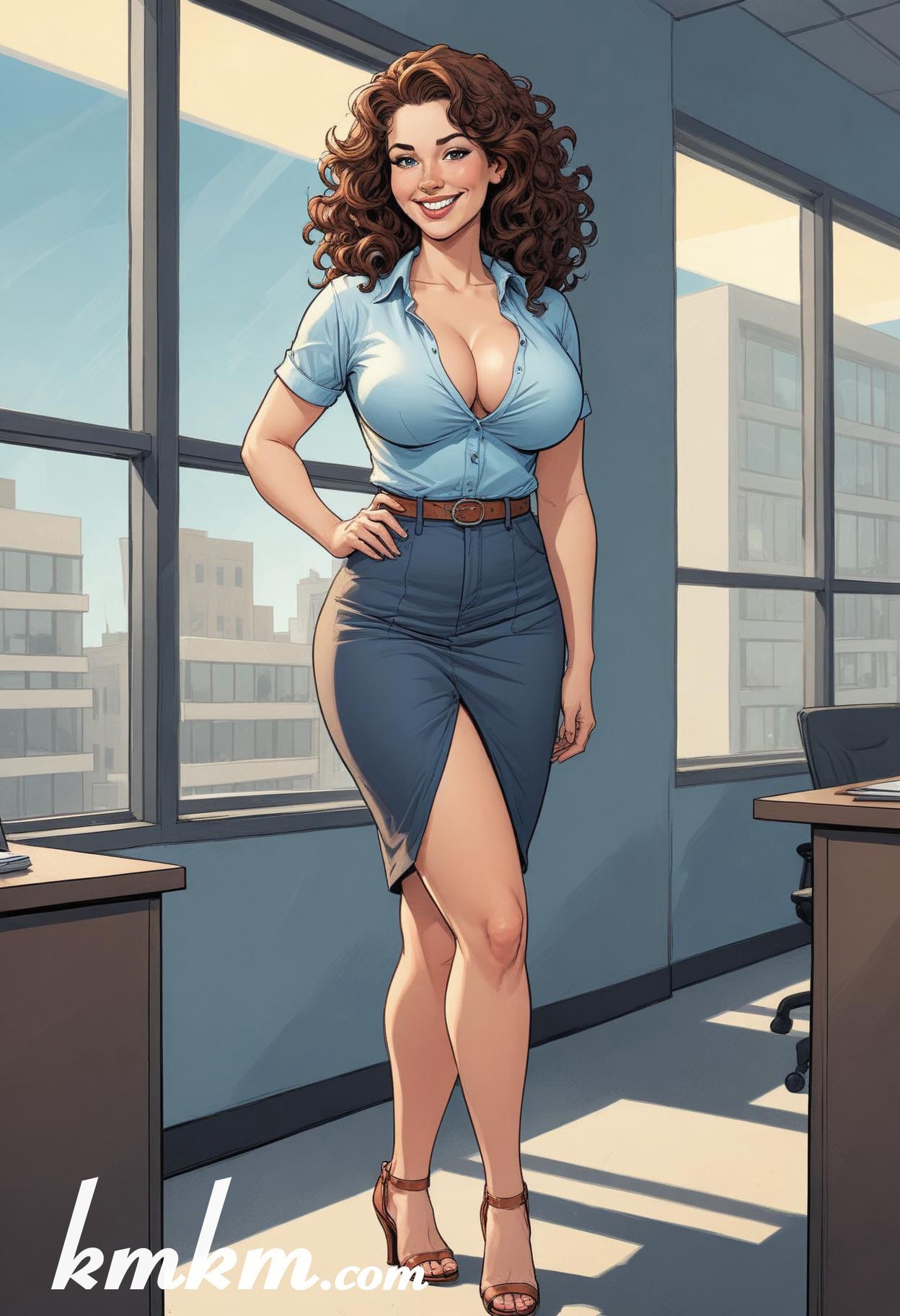 Businesswoman outfit aesthetic cartoon drawing 13