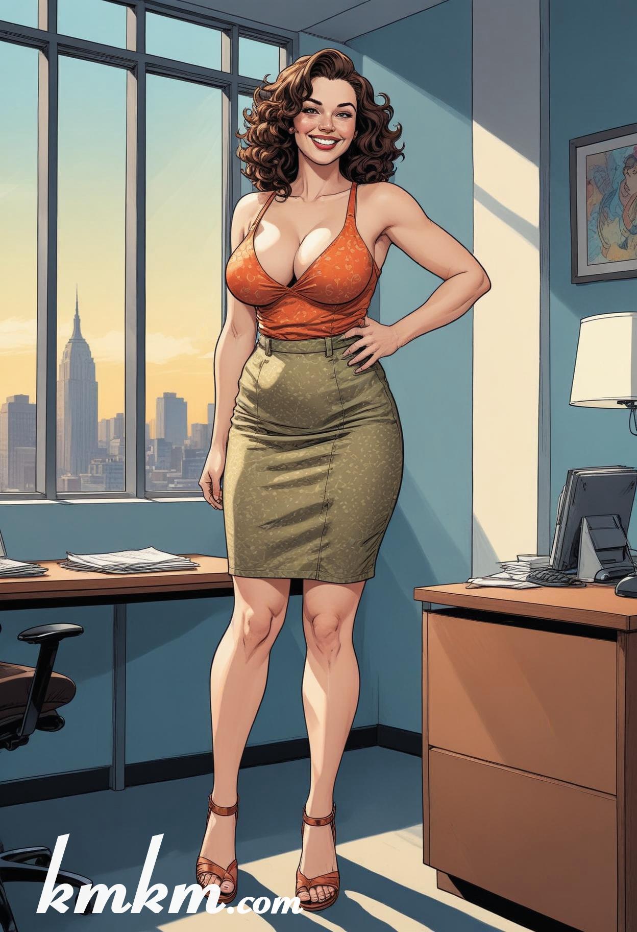 Businesswoman outfit aesthetic cartoon drawing 14