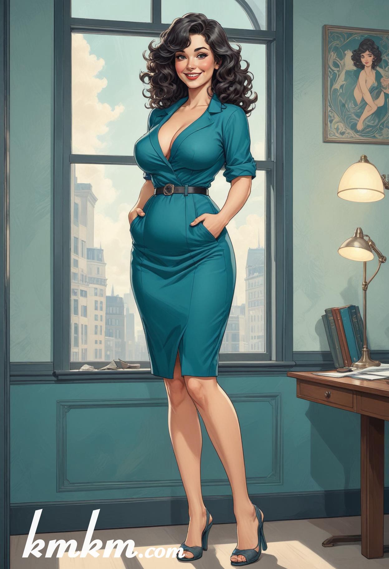 Businesswoman outfit classy cartoon drawing 13