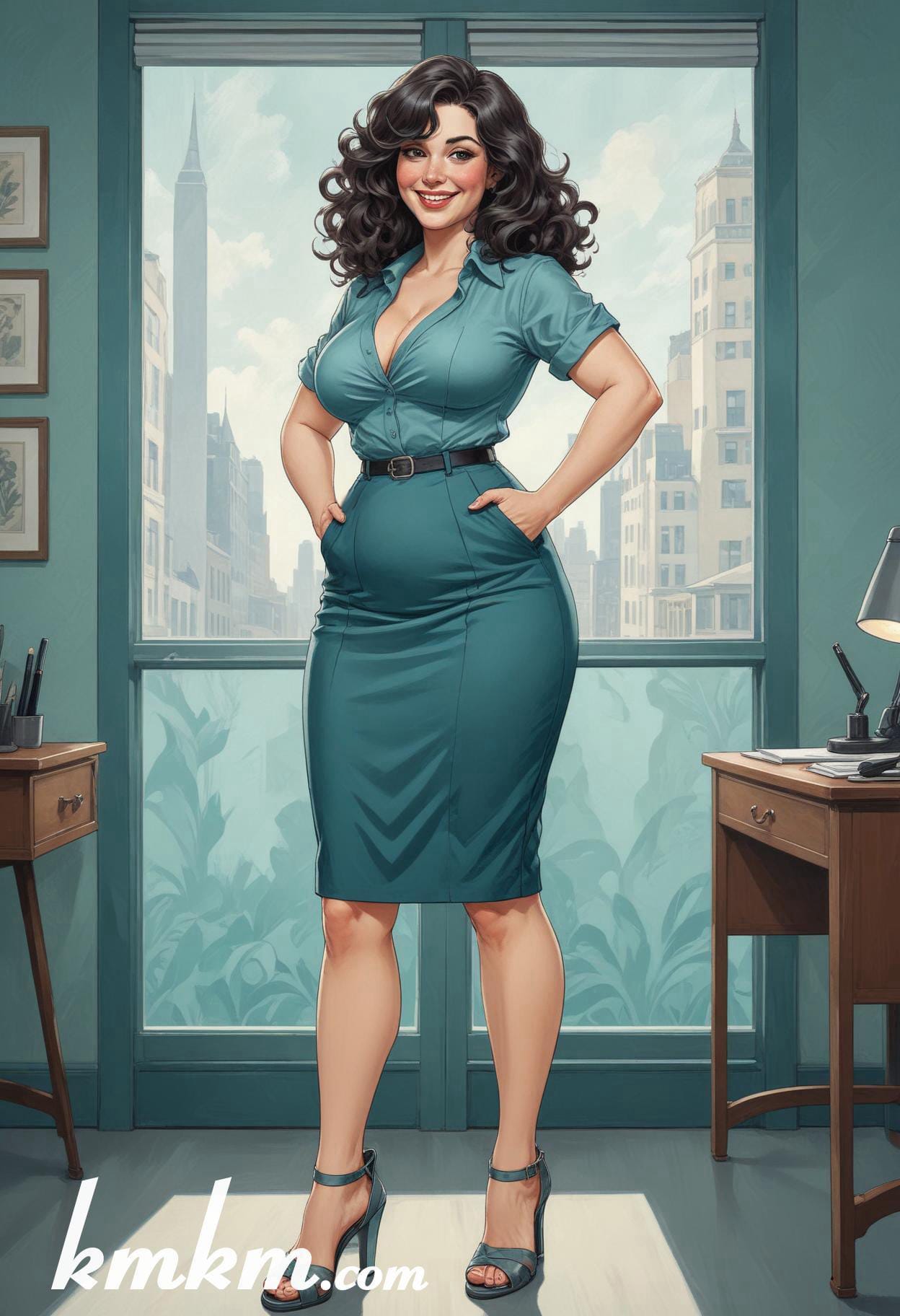 Businesswoman outfit classy cartoon drawing 14