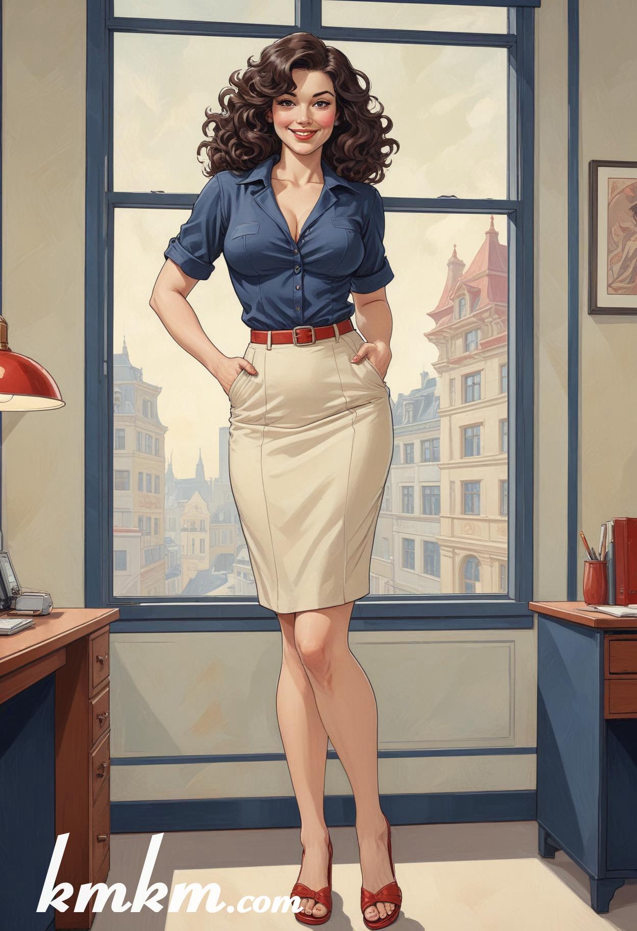 Businesswoman outfit classy cartoon drawing 18