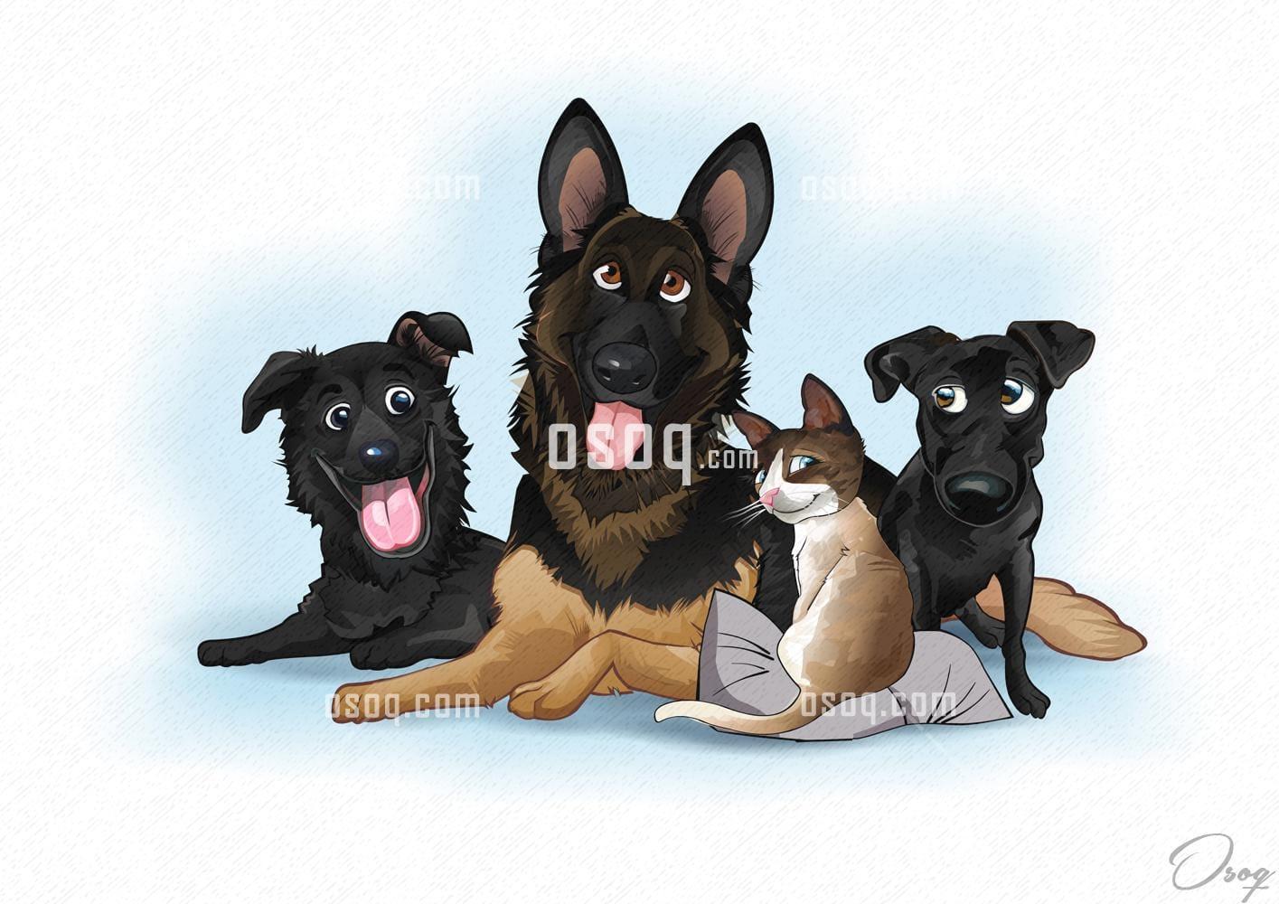 Animals cartoon caricature 05