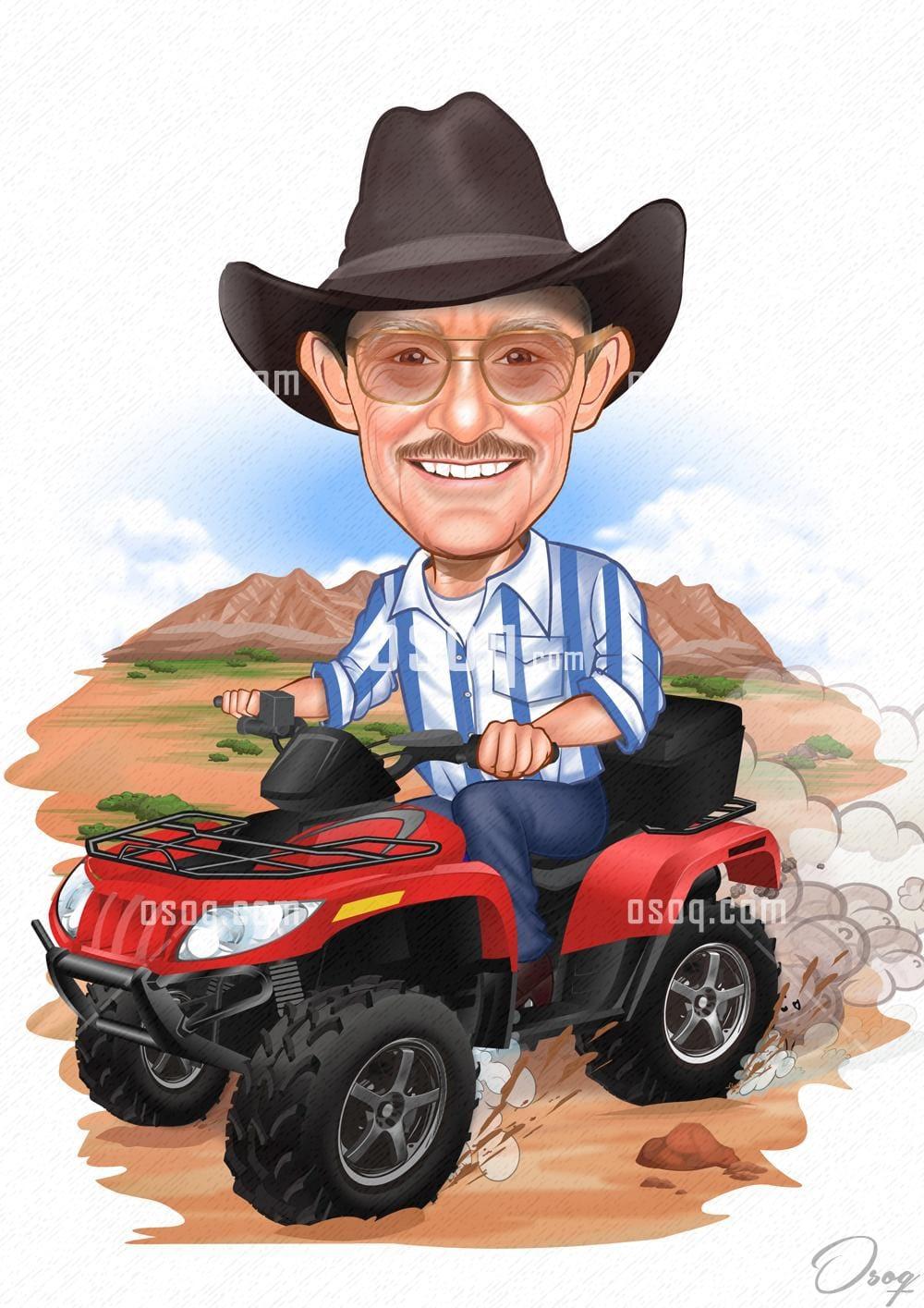 Automobile cartoon caricature 01