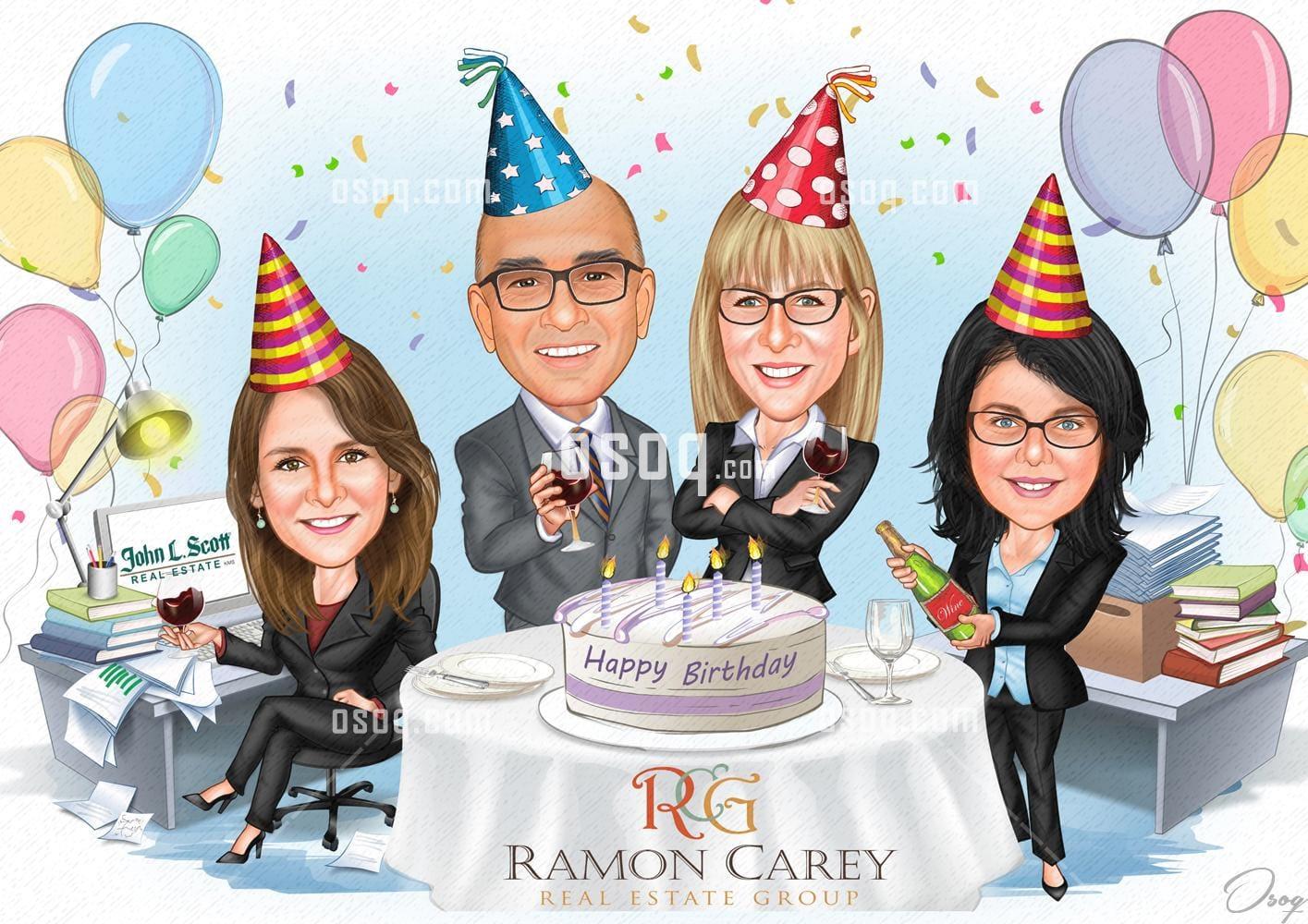 Birthday cartoon caricature 02