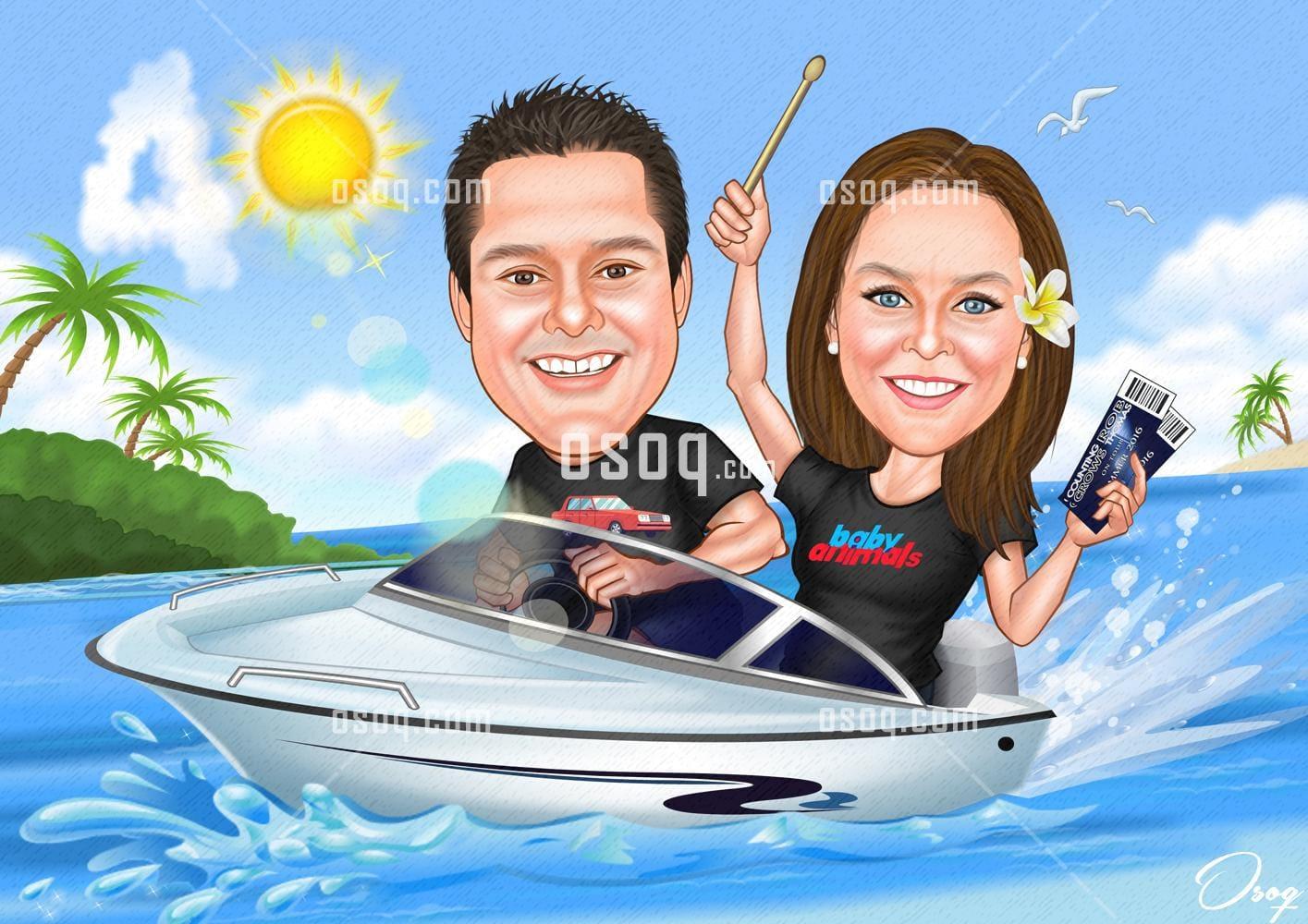 Birthday cartoon caricature 07