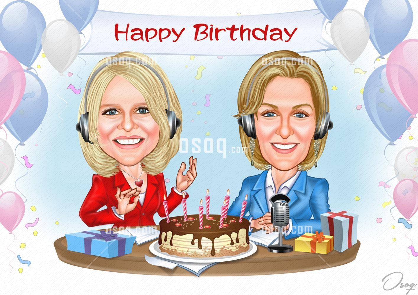 Birthday cartoon caricature 09