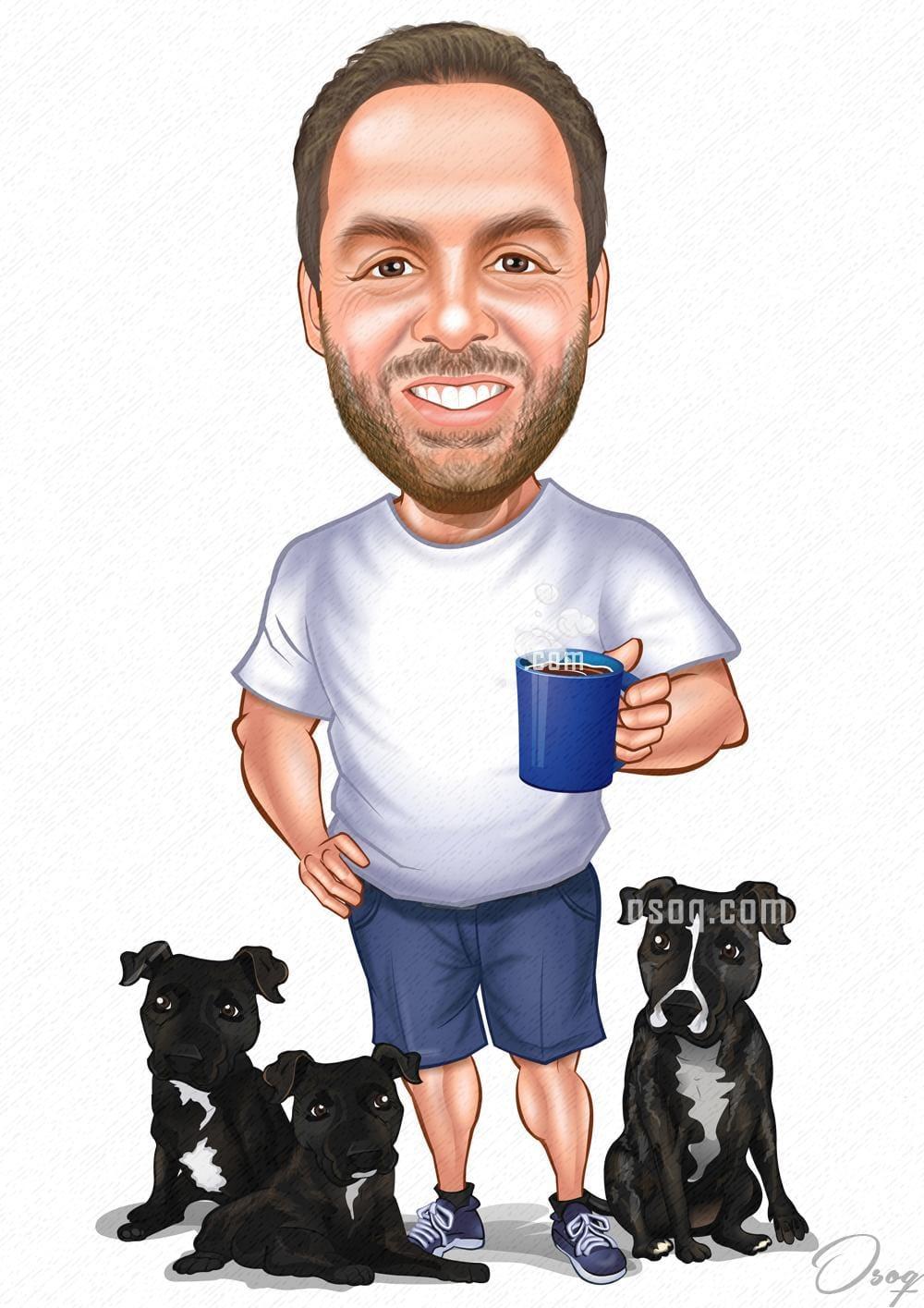 Birthday cartoon caricature 12