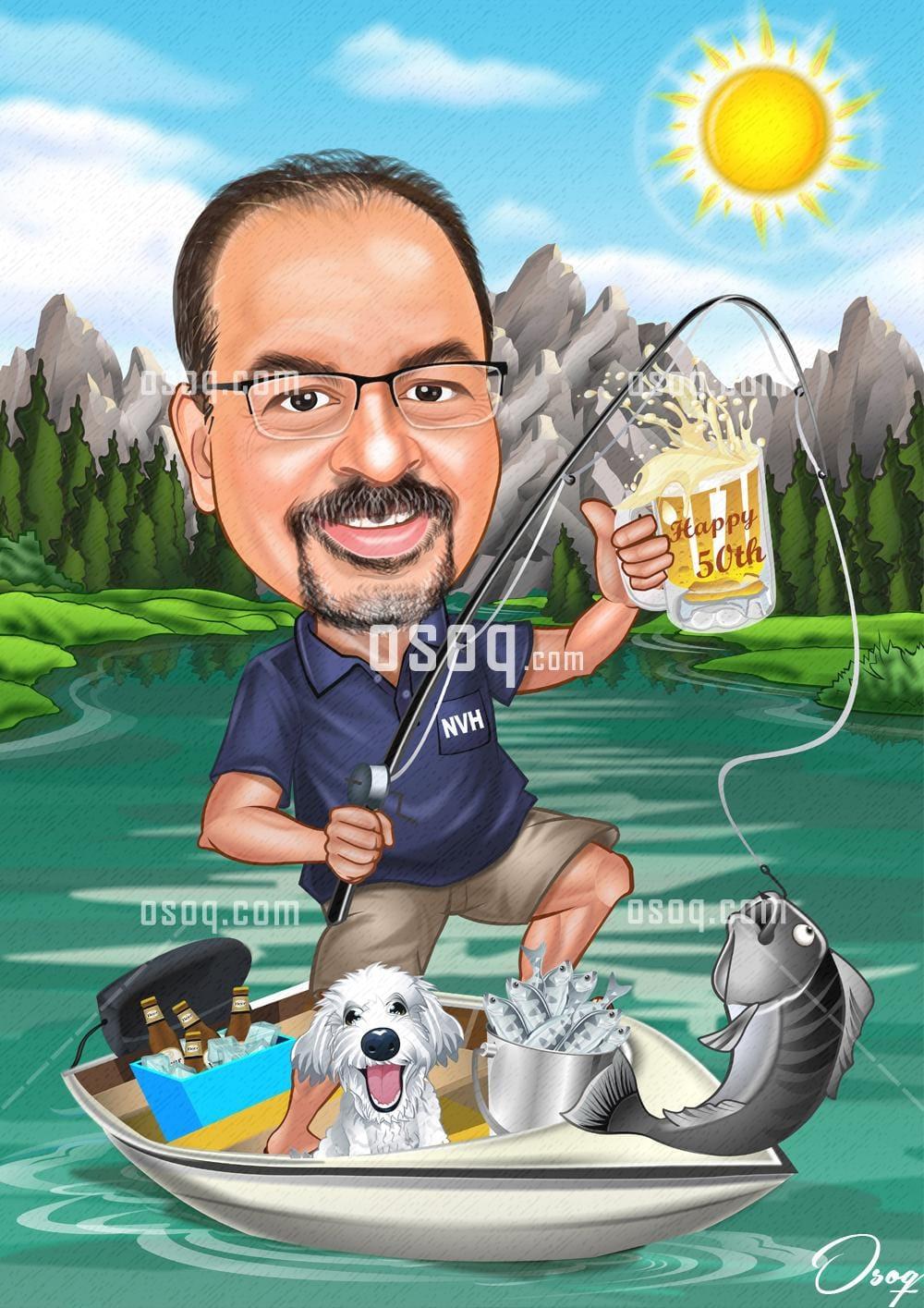 Birthday cartoon caricature 15
