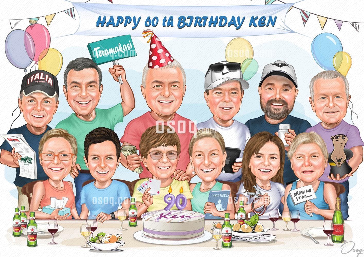 Birthday cartoon caricature 18
