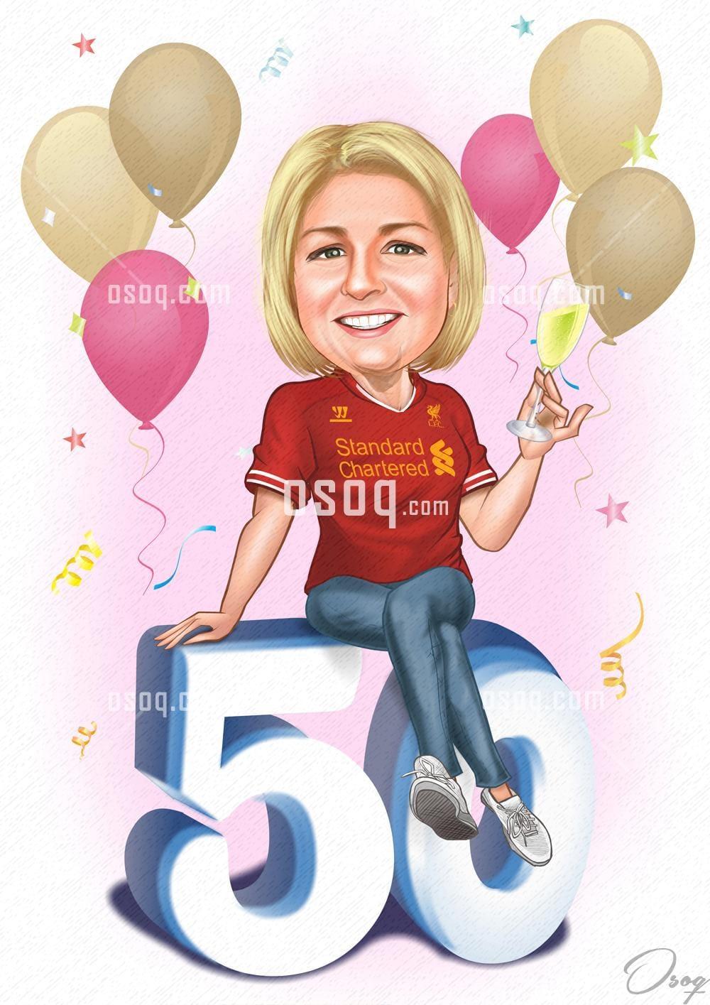 Birthday cartoon caricature 20