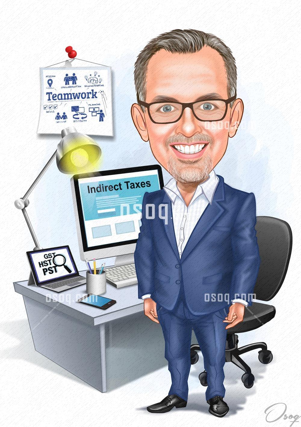 Business cartoon caricature 03