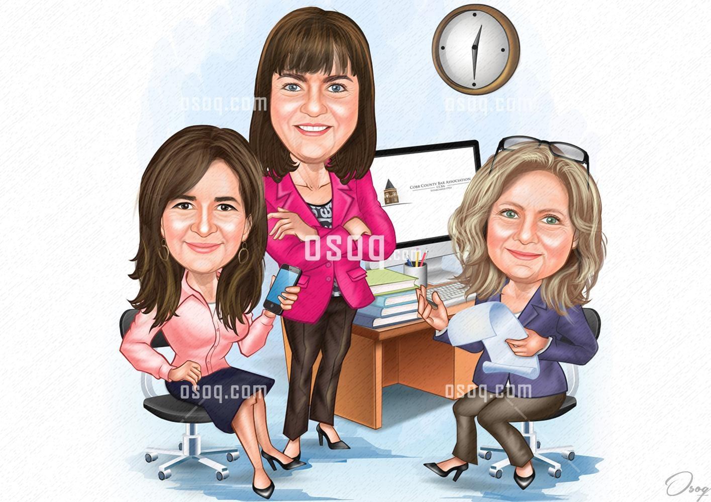 Business cartoon caricature 05