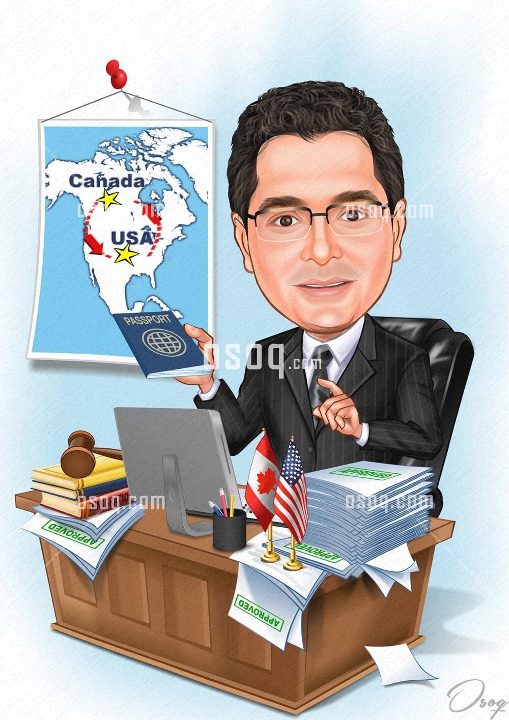 Business cartoon caricature 06