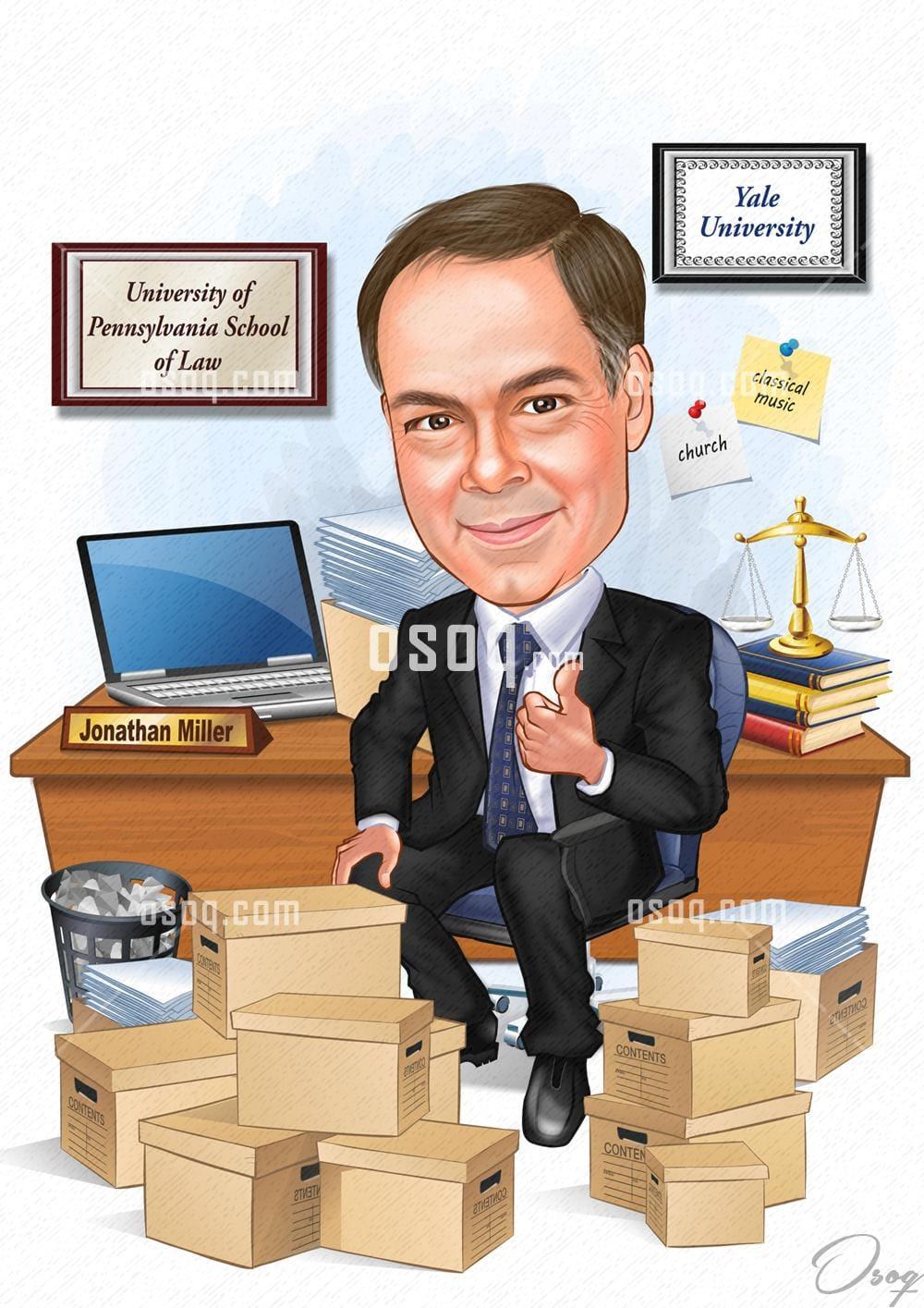 Business cartoon caricature 08