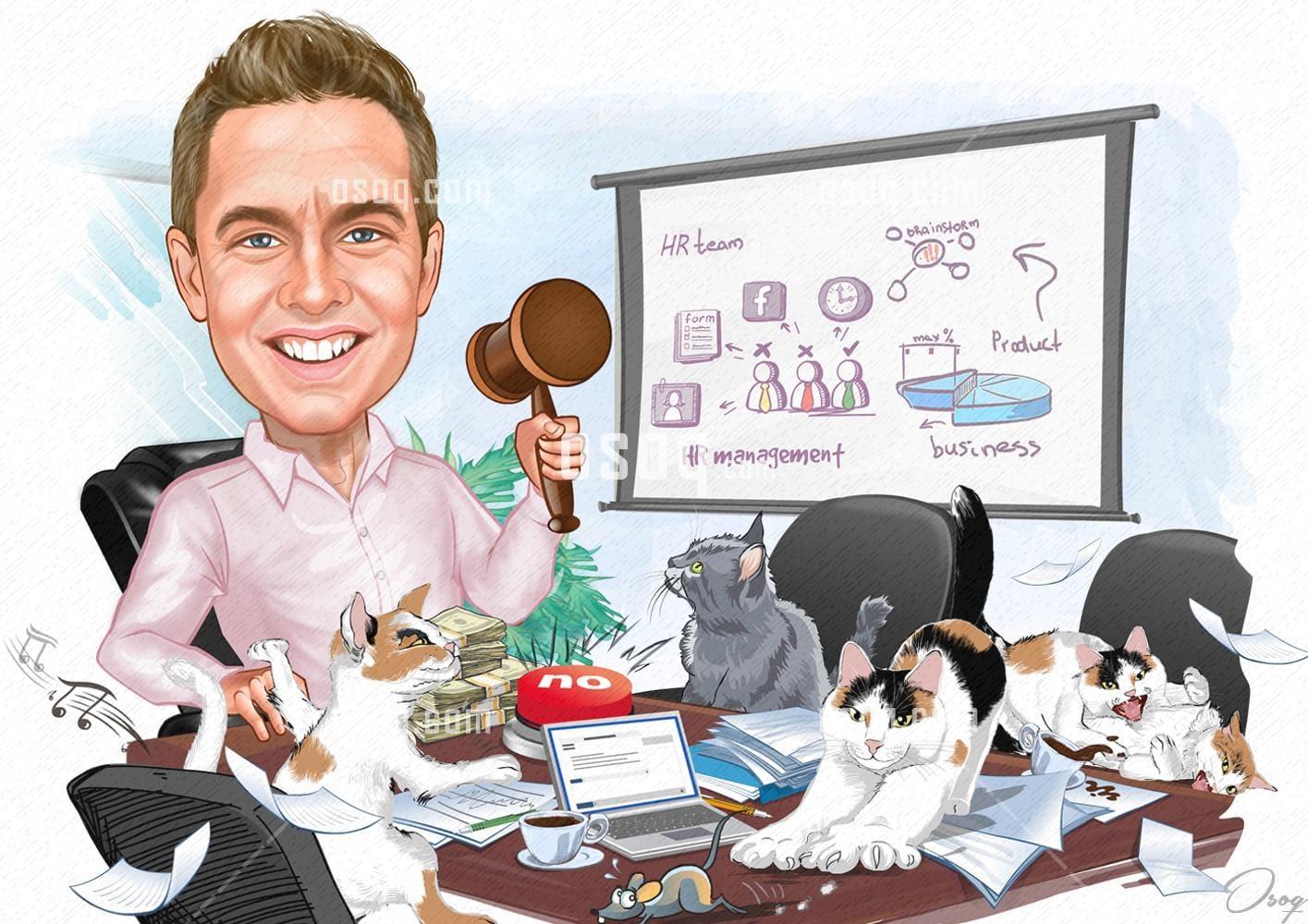 Business cartoon caricature 11