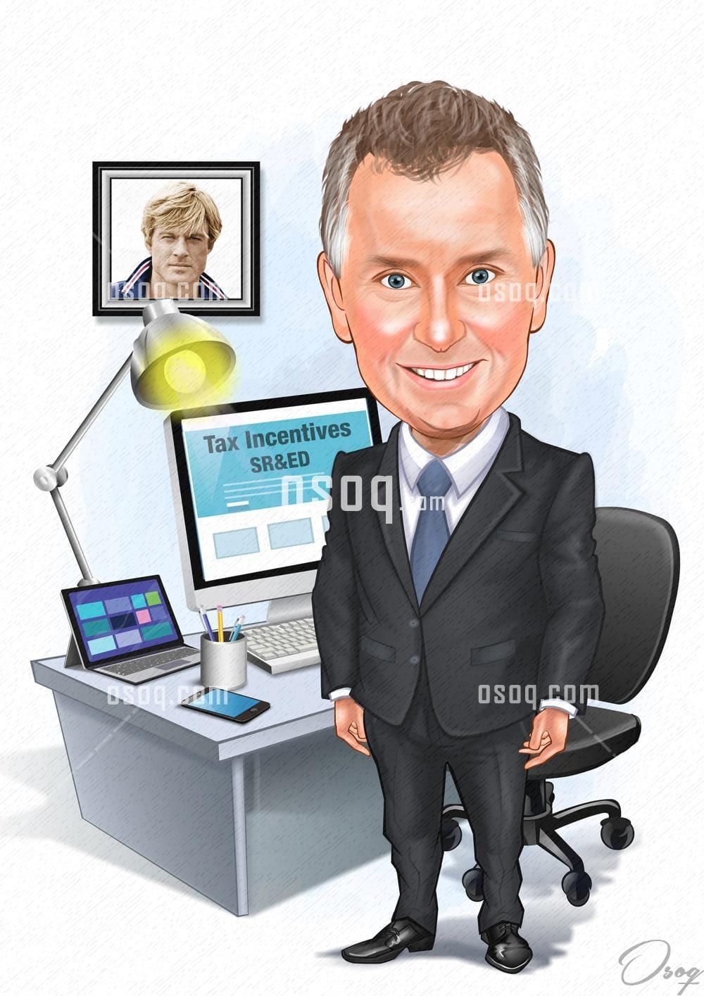 Business cartoon caricature 12