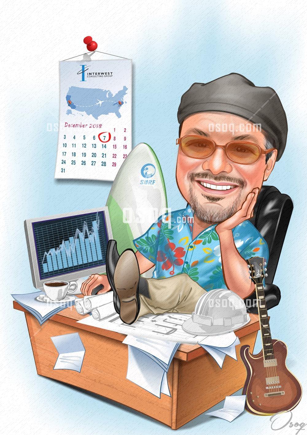 Business cartoon caricature 19