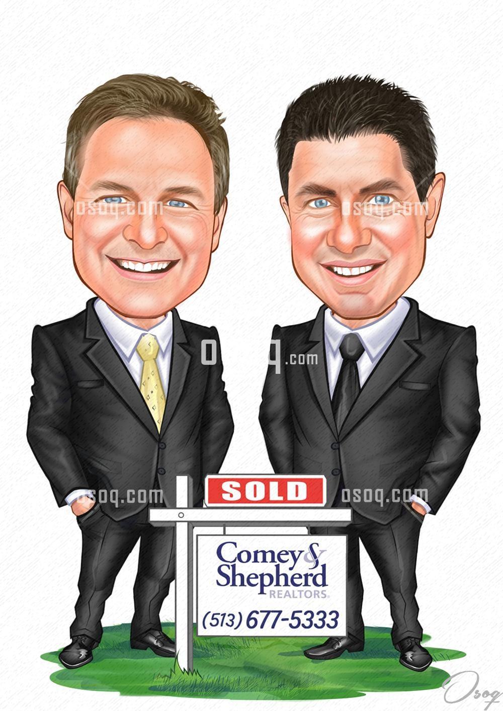 Business cartoon portrait 15