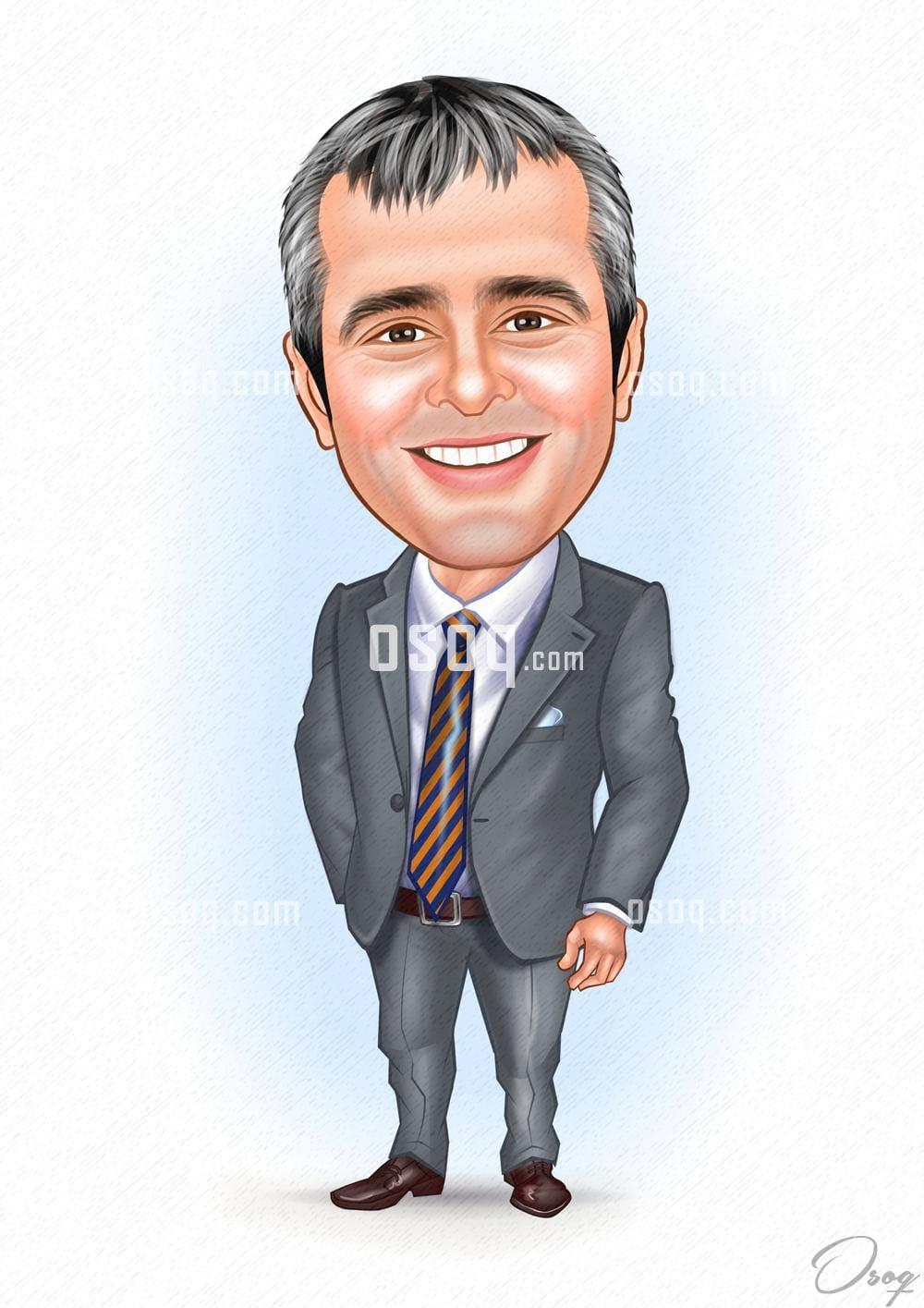 Businessman cartoon caricature 01