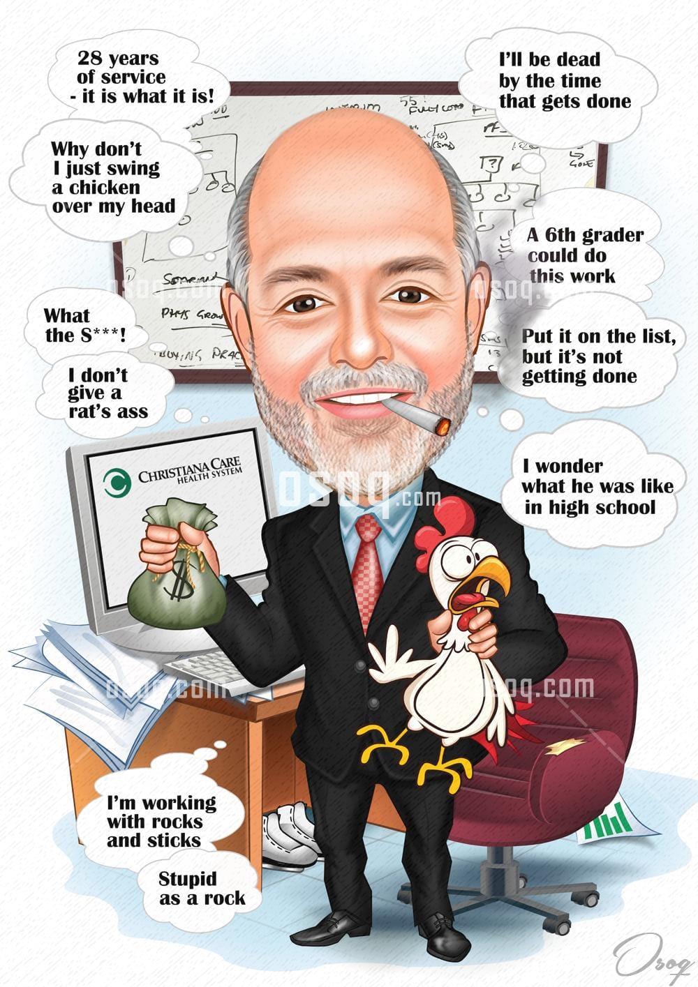 Businessman cartoon caricature 03