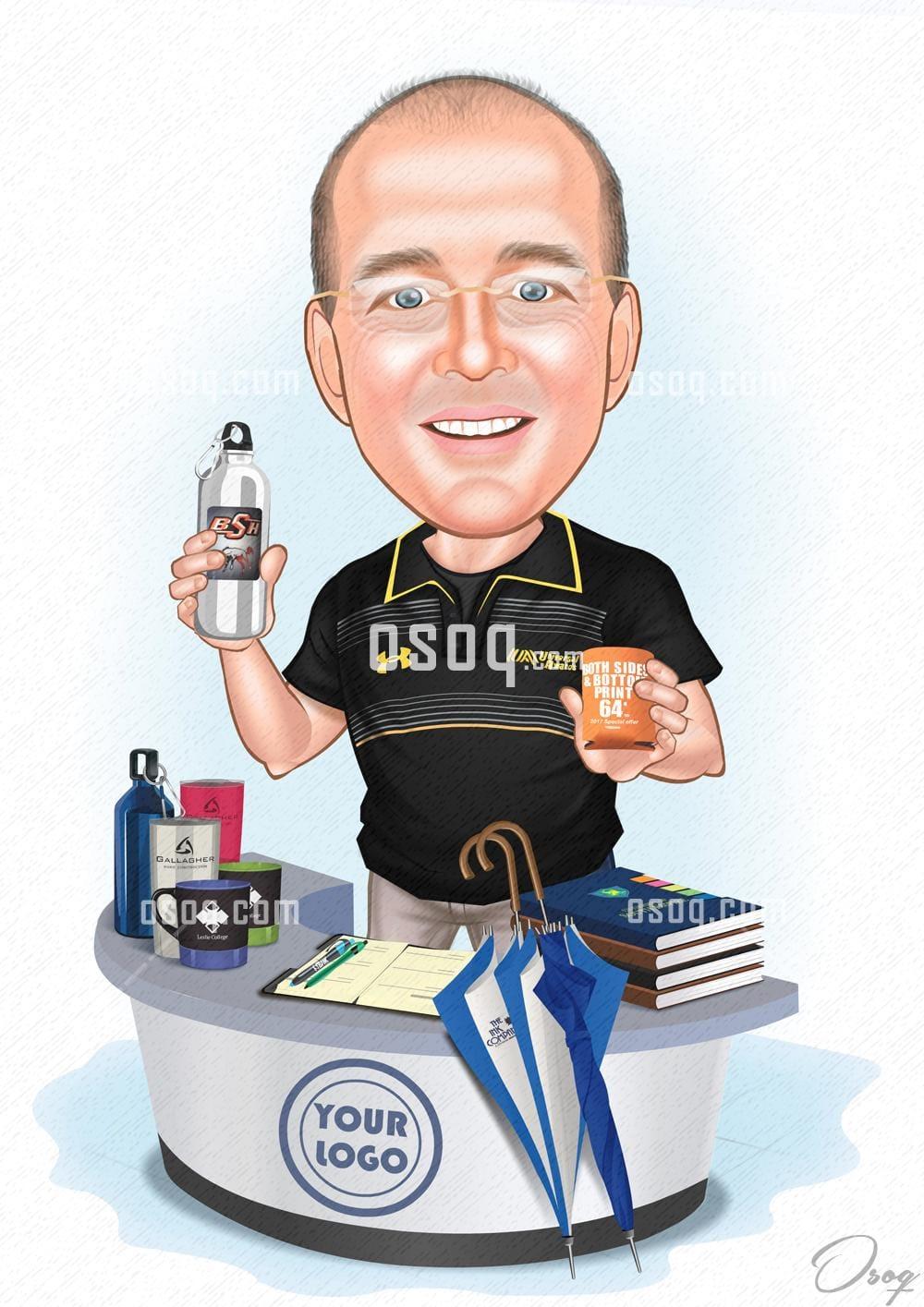 Businessman cartoon caricature 05
