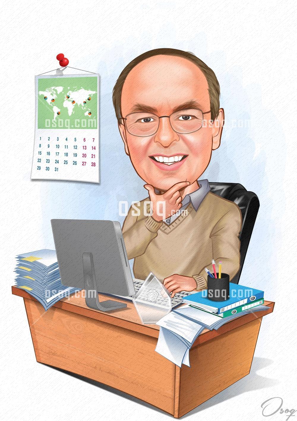 Businessman cartoon caricature 07