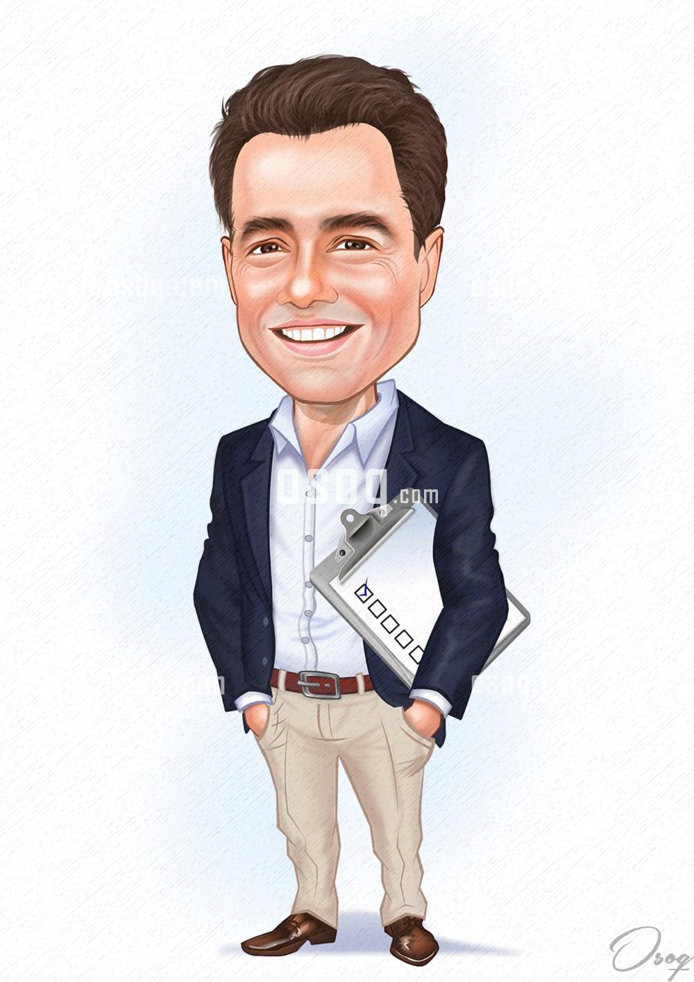 Businessman cartoon caricature 08