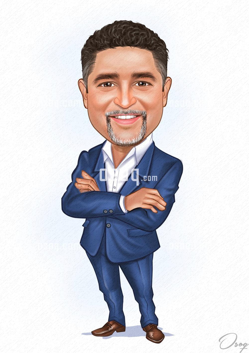Businessman cartoon caricature 09