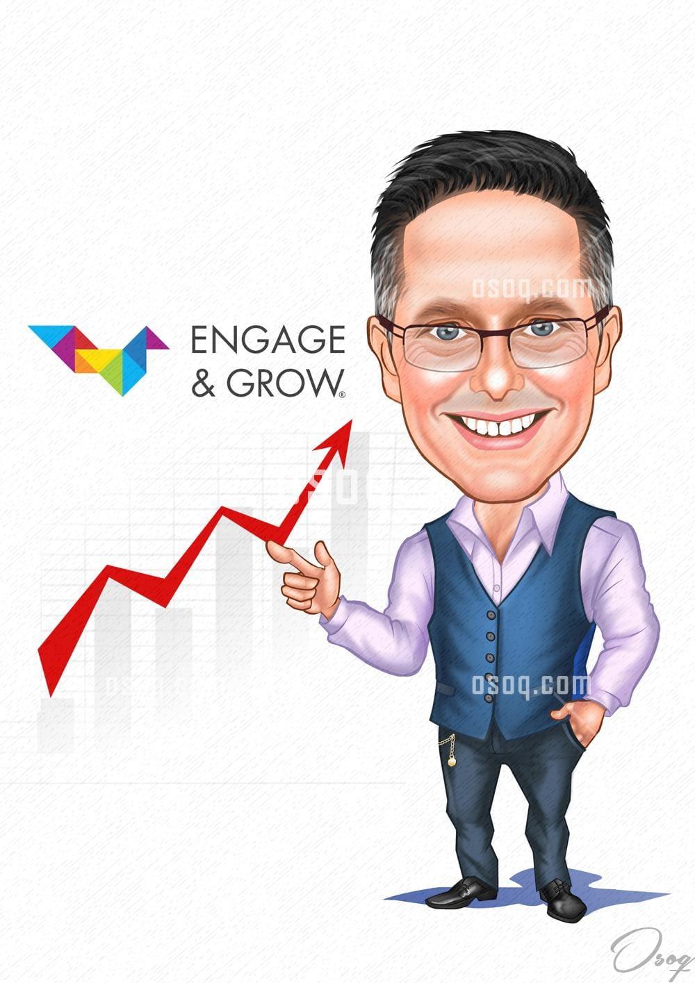 Businessman cartoon caricature 12