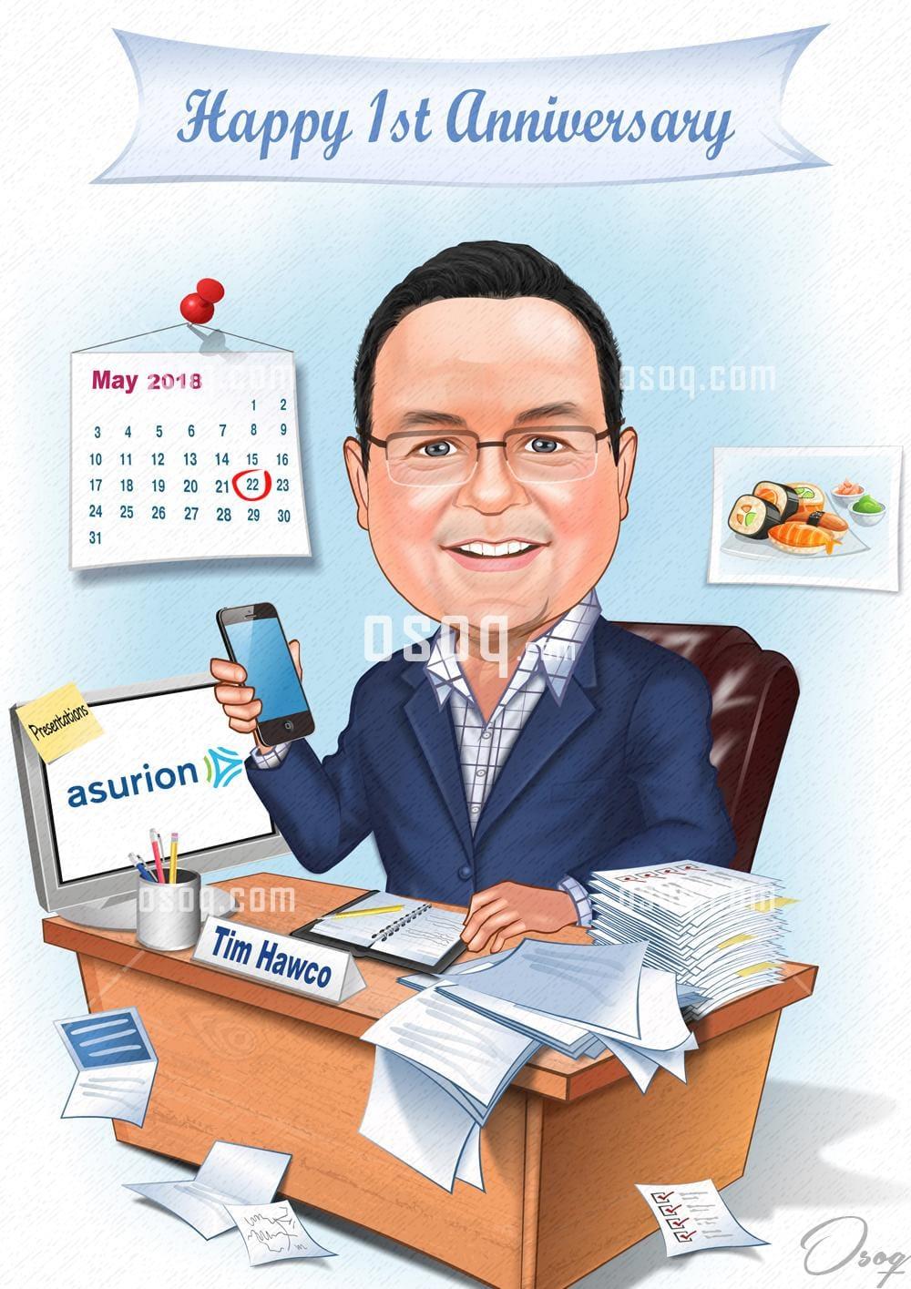 Businessman cartoon caricature 13
