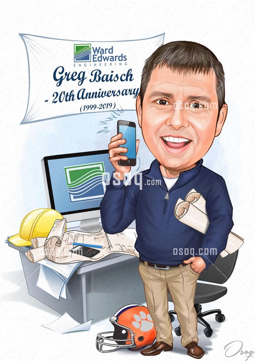 Businessman cartoon caricature 14