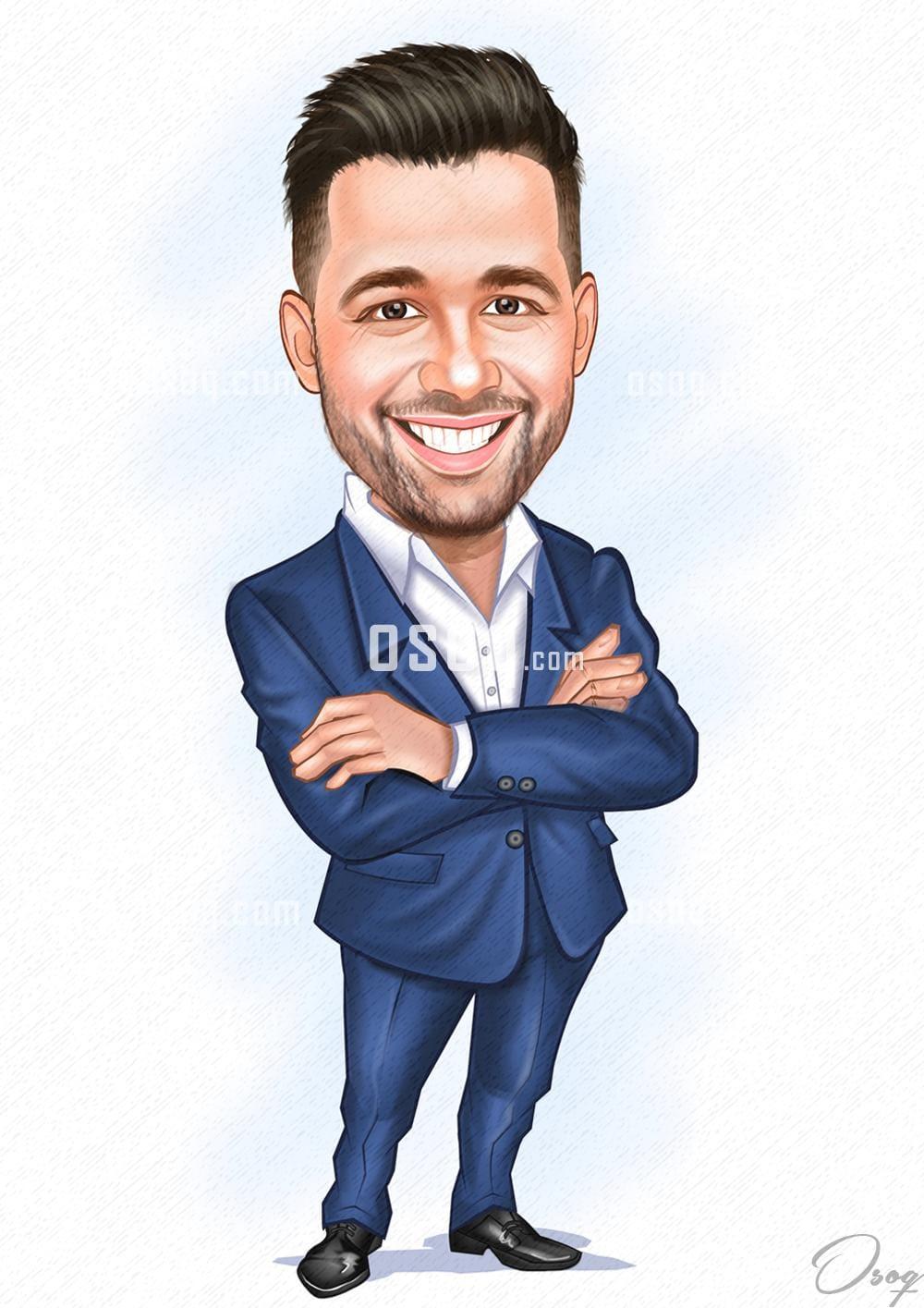 Businessman cartoon caricature 16