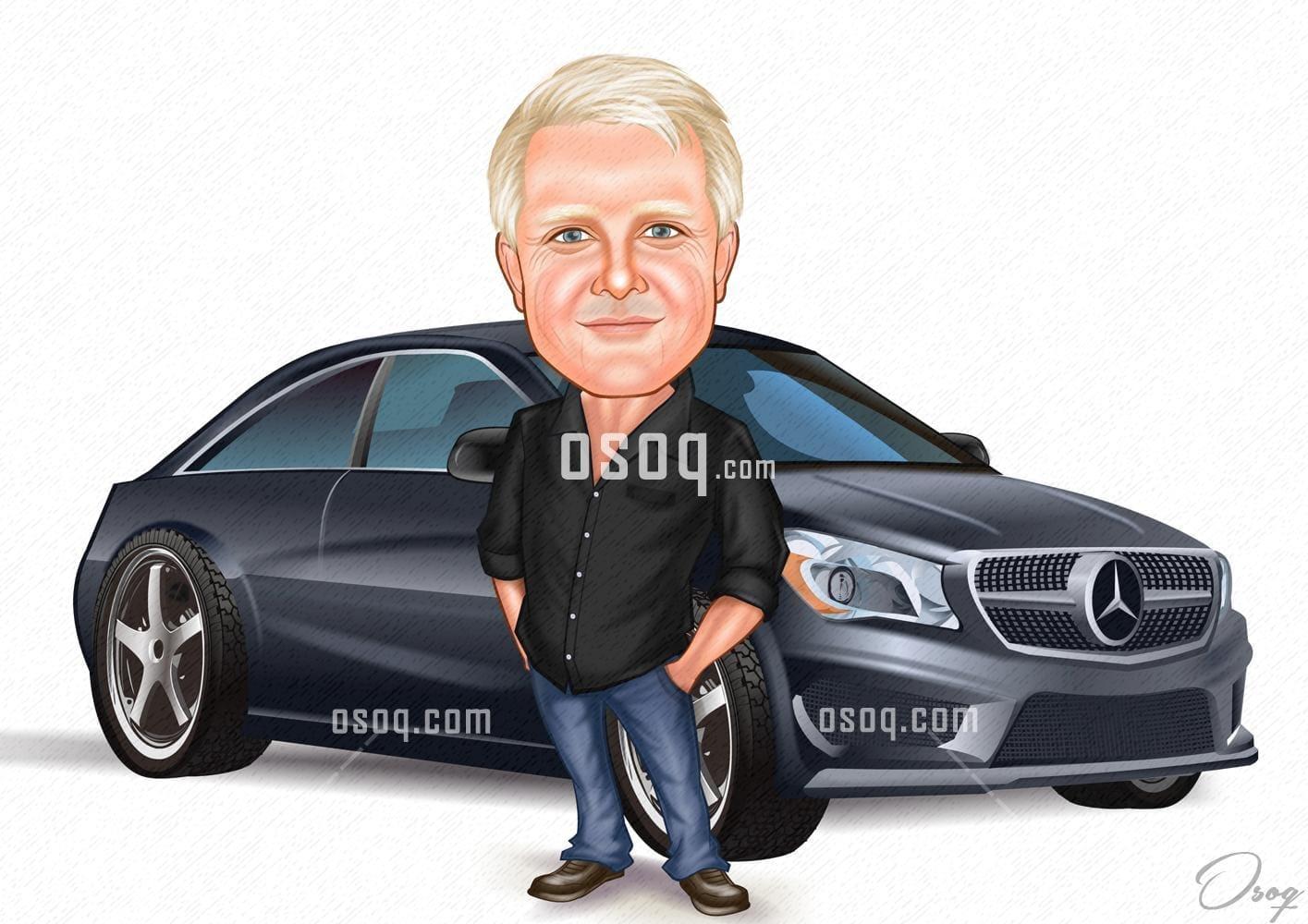 Car cartoon caricature 08