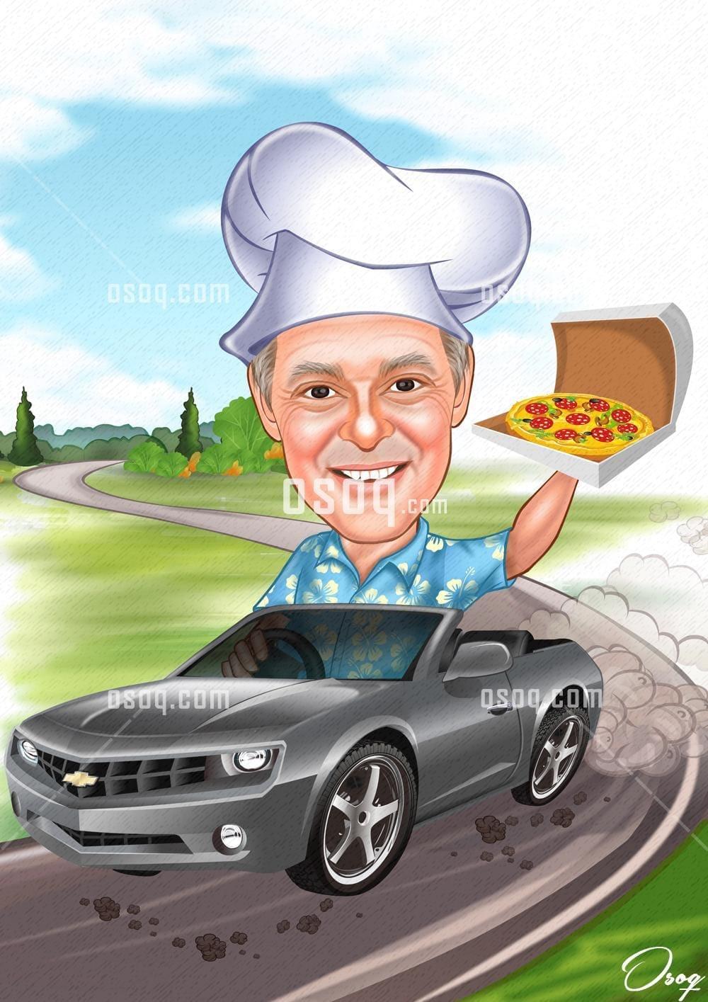 Car cartoon caricature 09