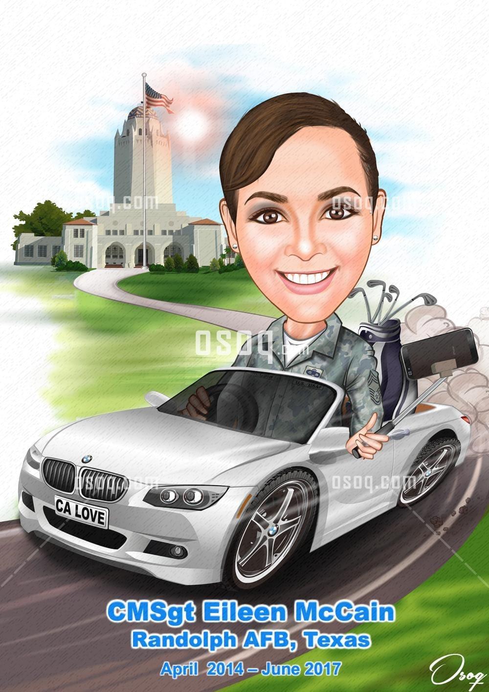Car cartoon caricature 12