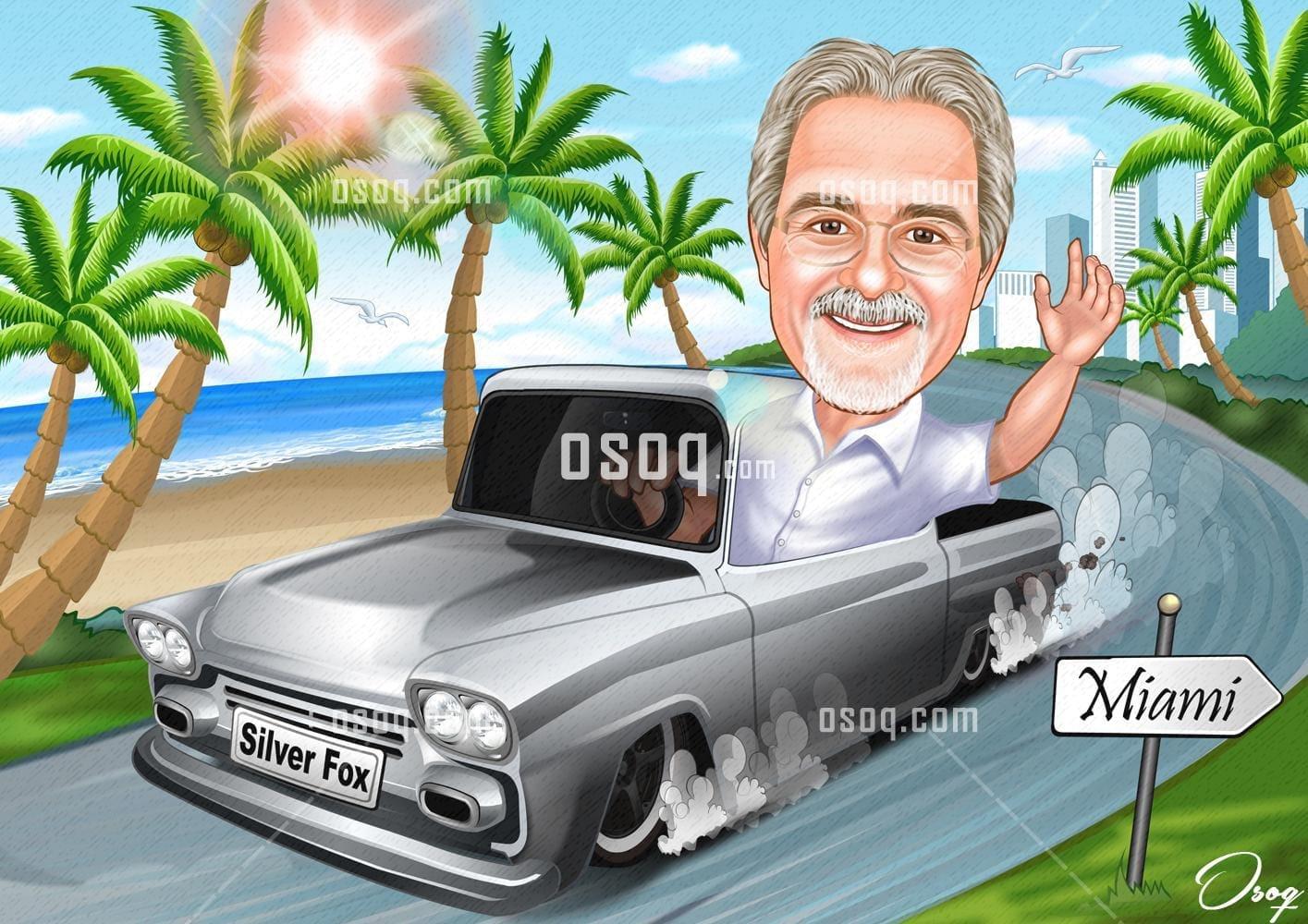Car cartoon caricature 13