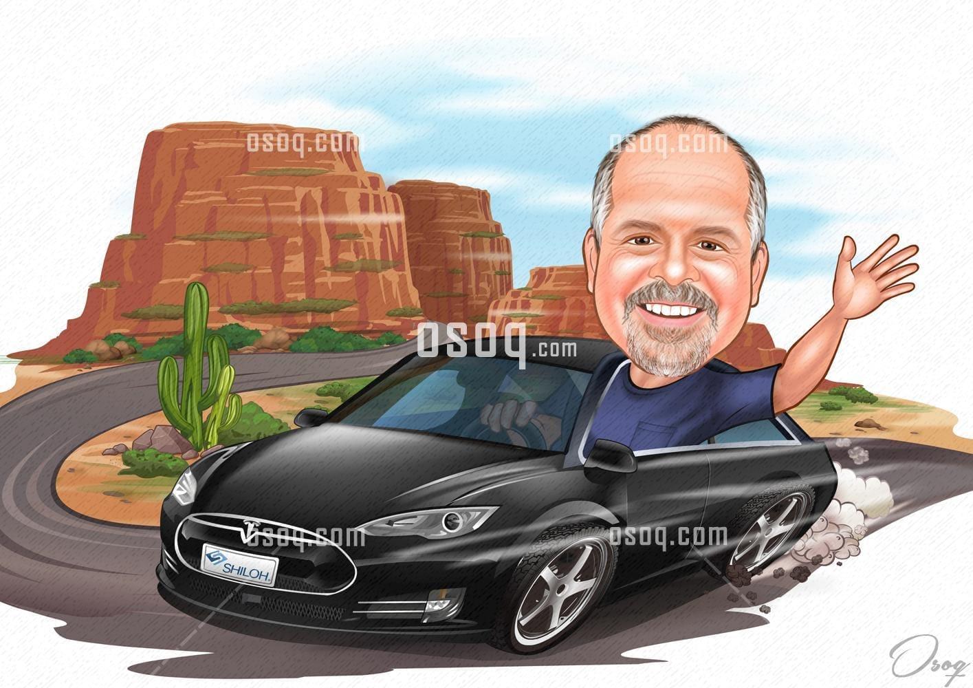 Car cartoon caricature 15
