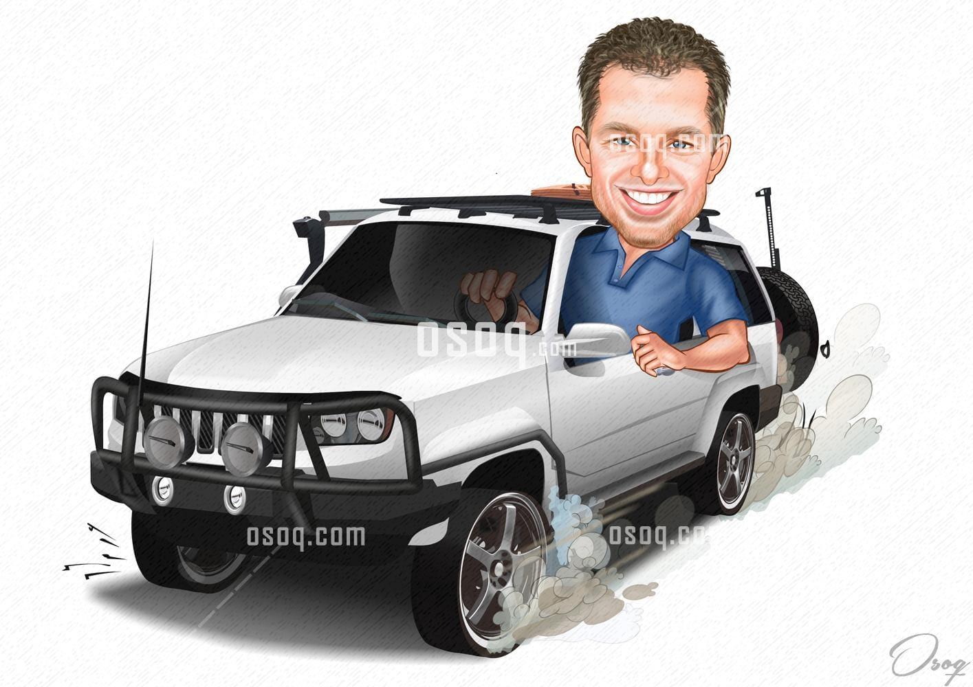Car cartoon caricature 20
