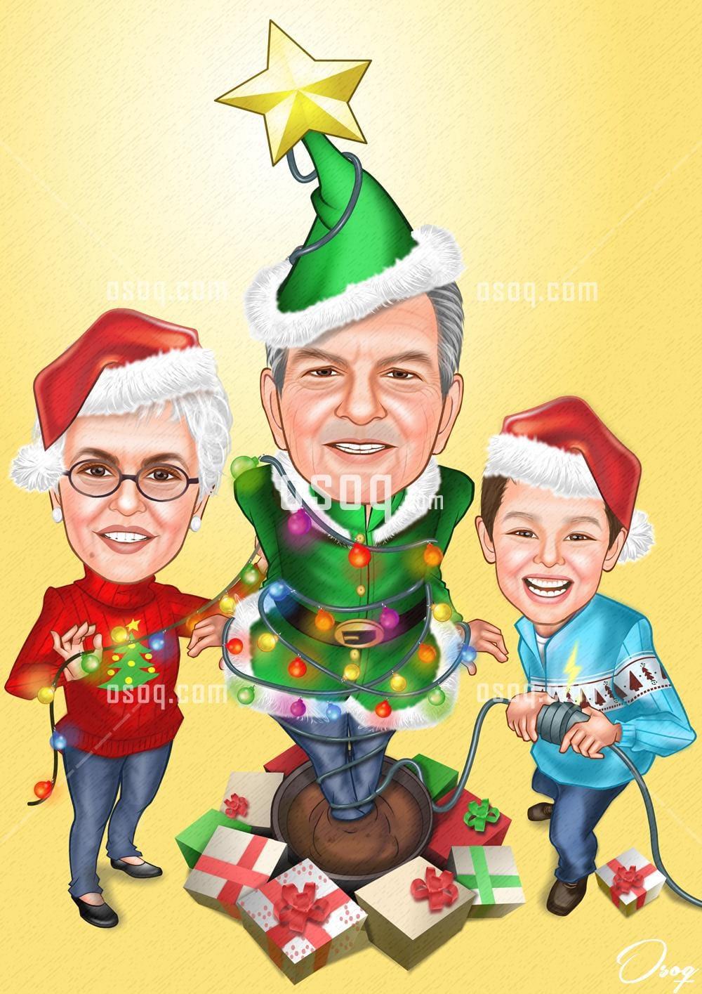 Christmas cartoon caricature 01