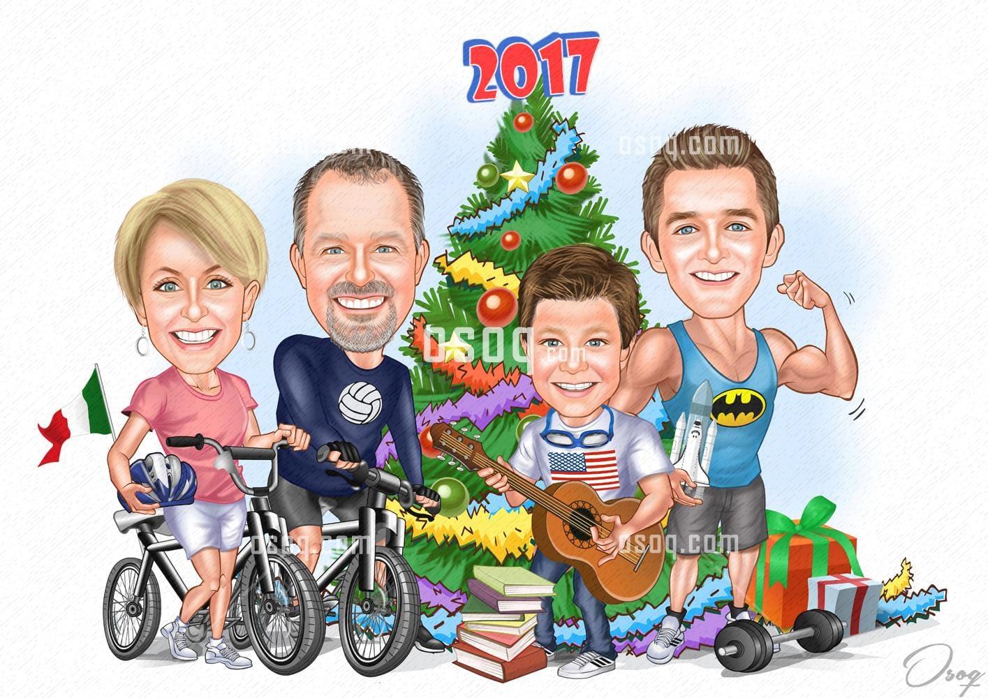Christmas cartoon caricature 02
