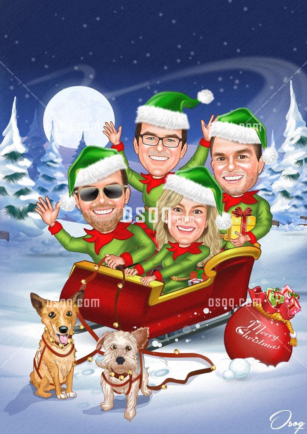 Christmas cartoon caricature 04
