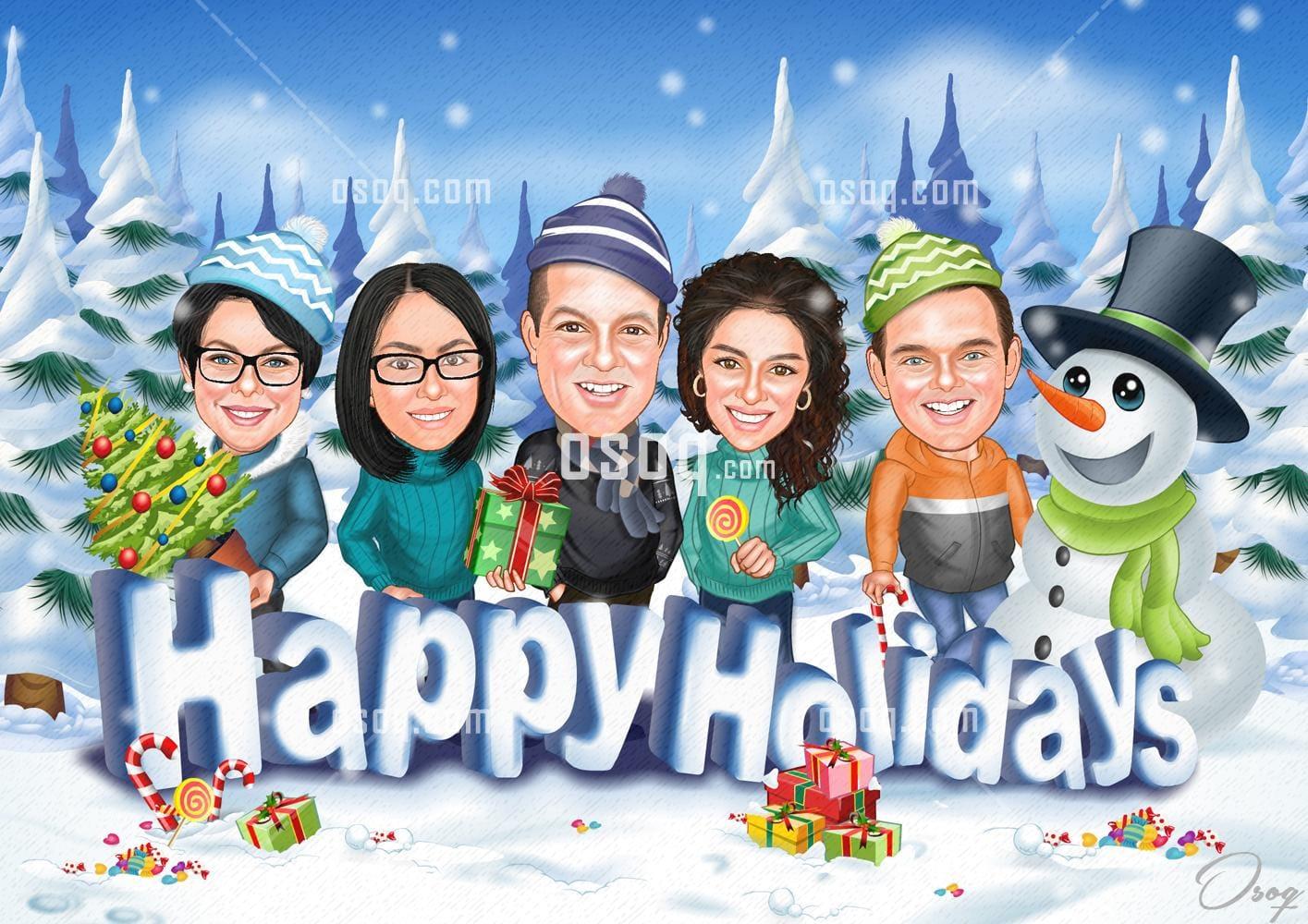 Christmas cartoon caricature 07