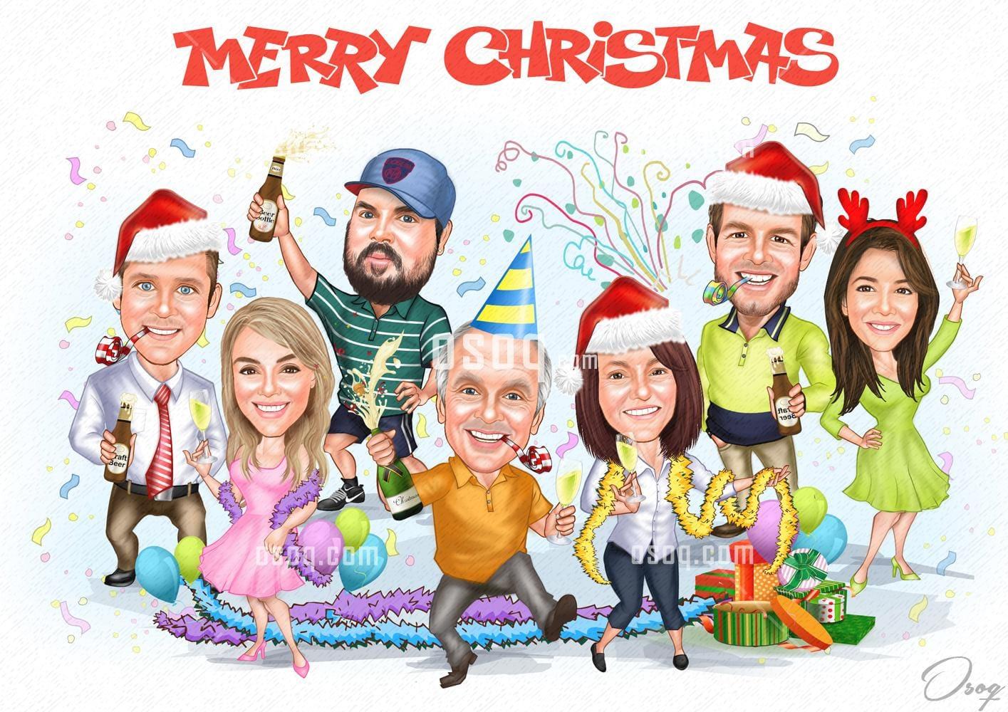 Christmas cartoon caricature 08