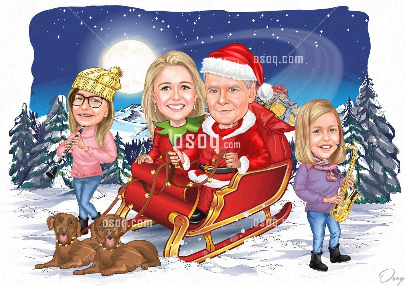 Christmas cartoon caricature 09